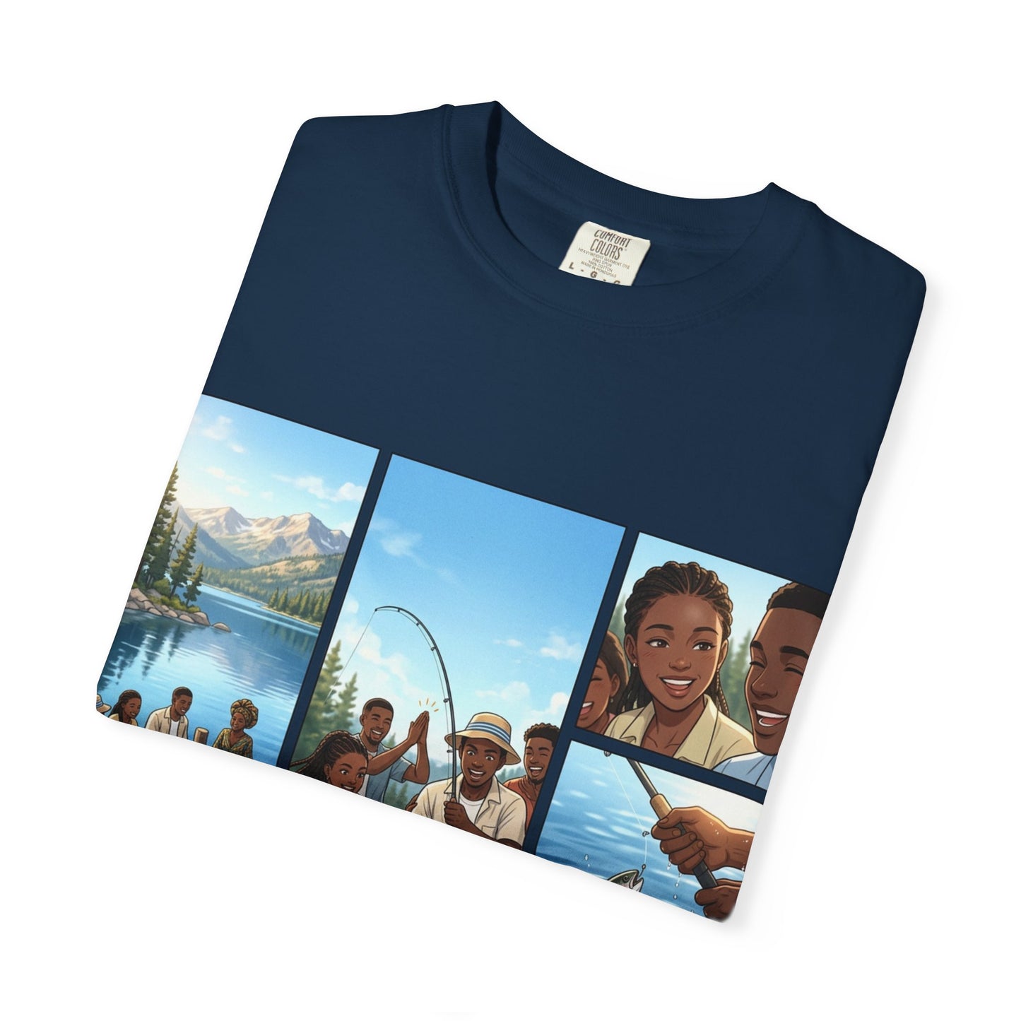 ake Tahoe Fishing Moments T-Shirt — Retro Outdoors Fishing Graphic Tee