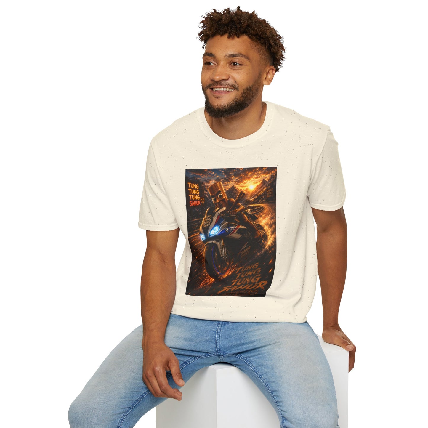 Tung Tung Tung Sahur 2 Wheels On Steel & Fire T-Shirt — "Time To Turn The Tide" Tee