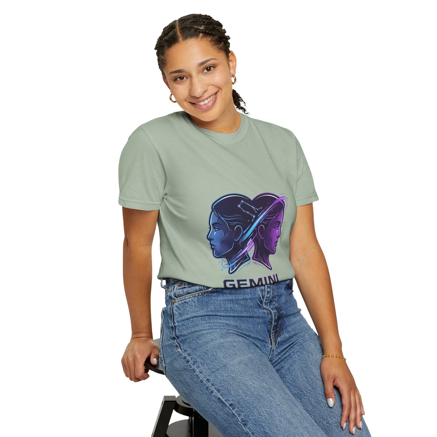 Gemini Zodiac T‑Shirt — Dual Faces Astrology Tee