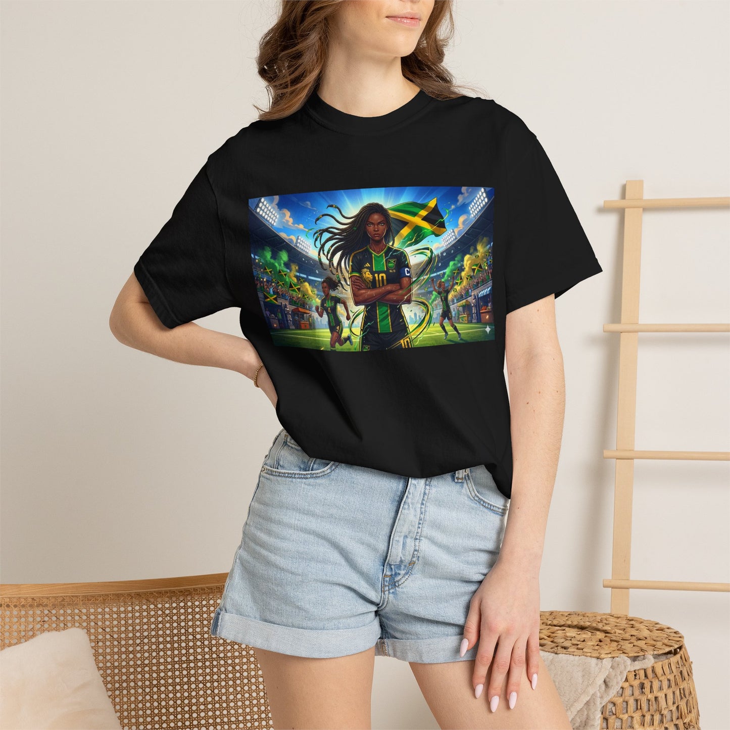 Jamaican Soccer Captain T-Shirt — Rasta Player Stadium Graphic Tee