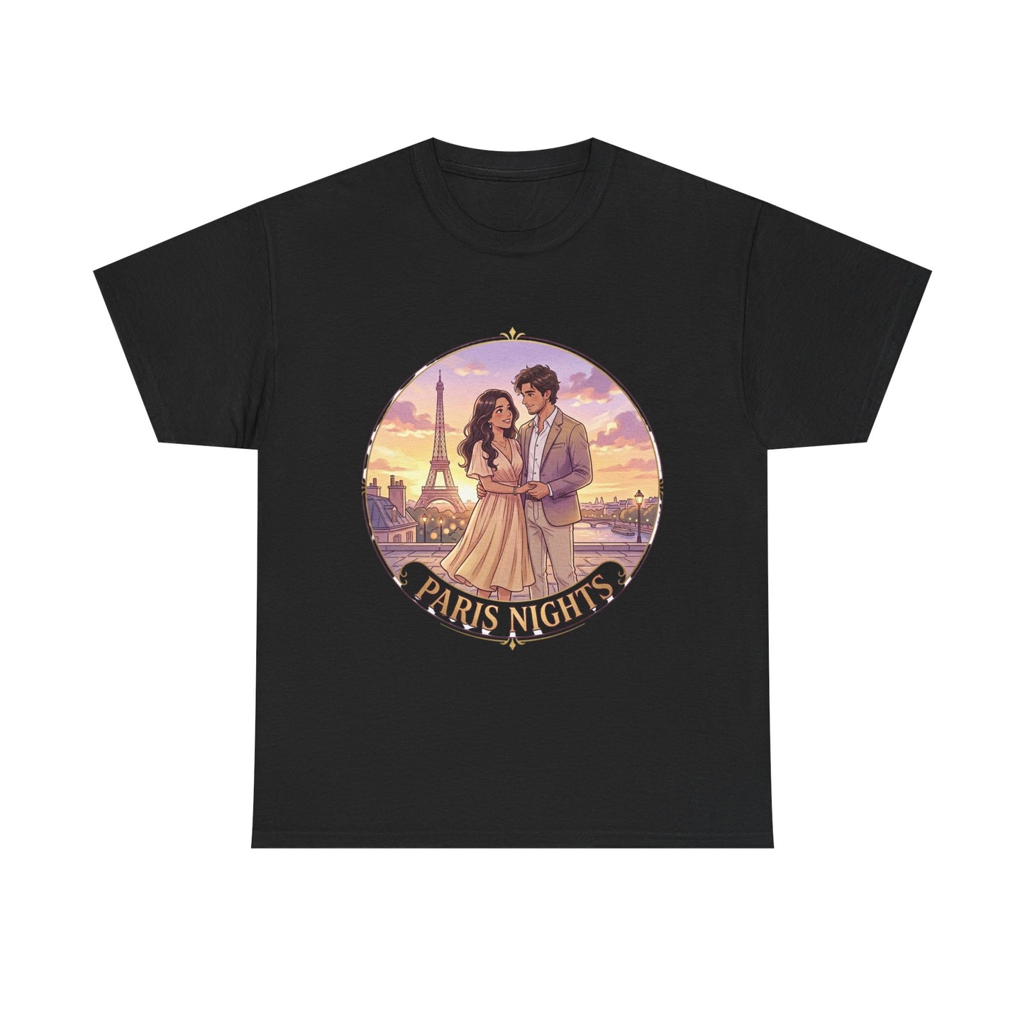 Paris Nights T-Shirt — Romantic Eiffel Tower Couple Tee