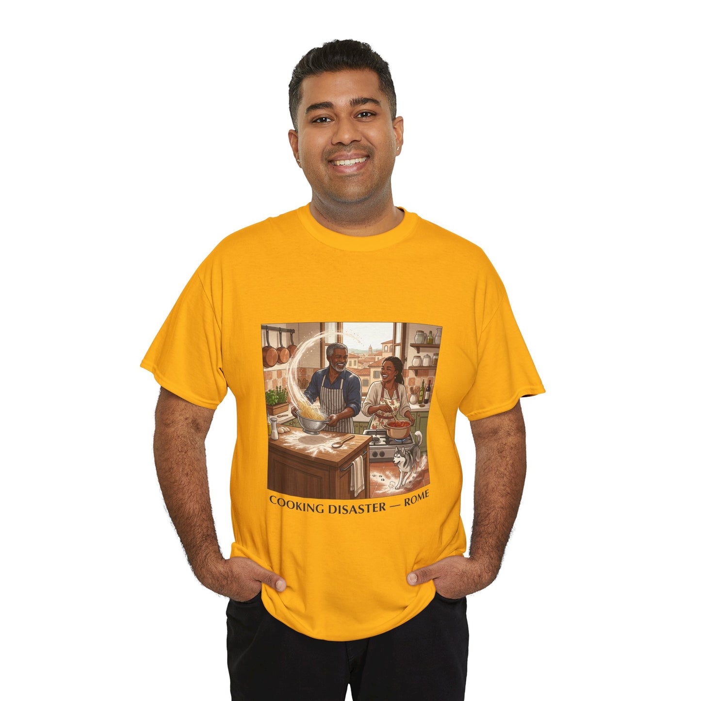 T-Shirt — 'Cooking Disaster — Rome' Illustrated Cooking Tee