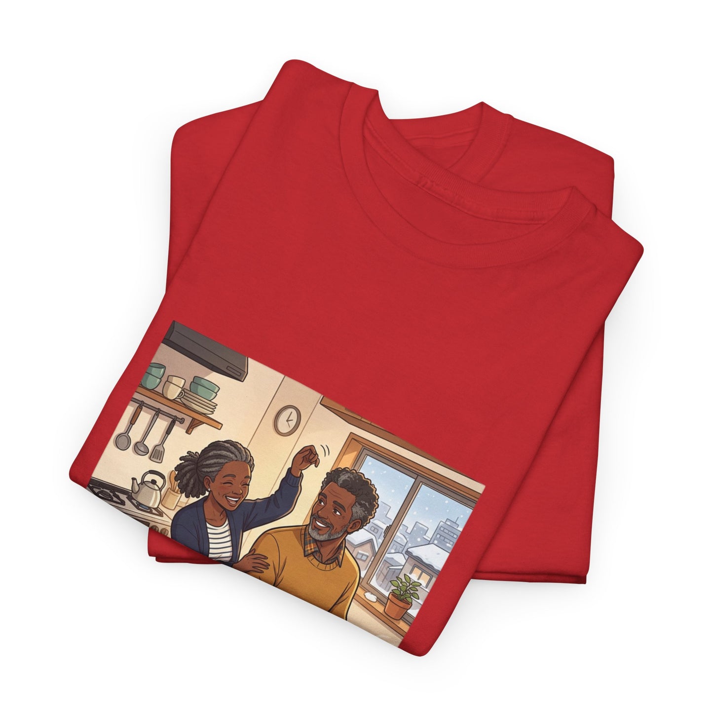 Dishwashing Dance Tee — Couple Kitchen Graphic T-Shirt