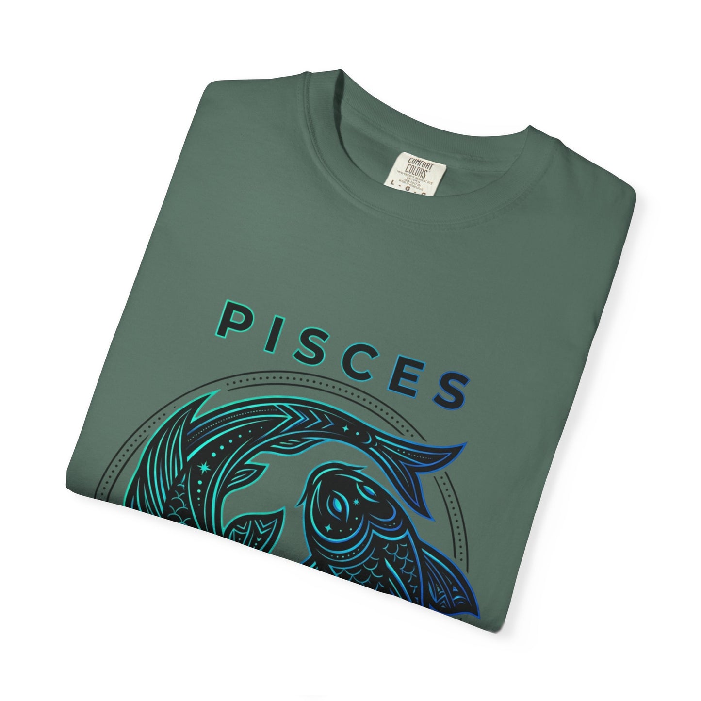 Pisces Zodiac T-Shirt — Artistic Twin Fish Astrology Tee