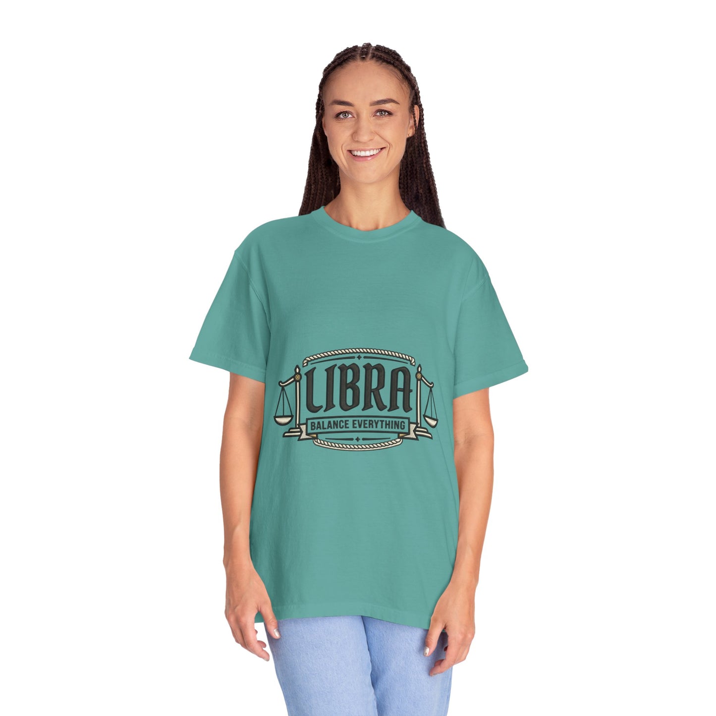 Libra Zodiac T-Shirt — "Balance Everything" Scales Design
