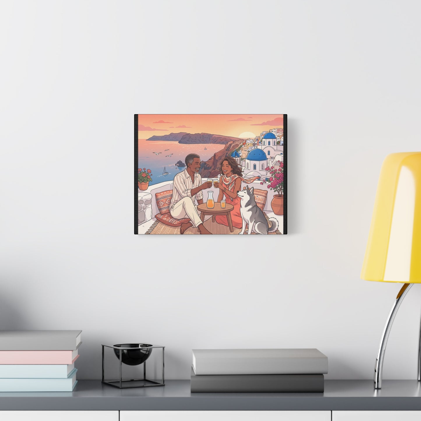 Santorini, Greece – “Sunset Serenade - Matte Canvas, Stretched, 1.25"