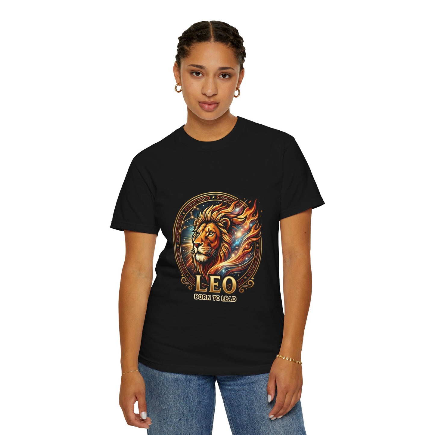 Leo 'Born to Lead' T-Shirt — Bold Zodiac Lion Graphic Tee