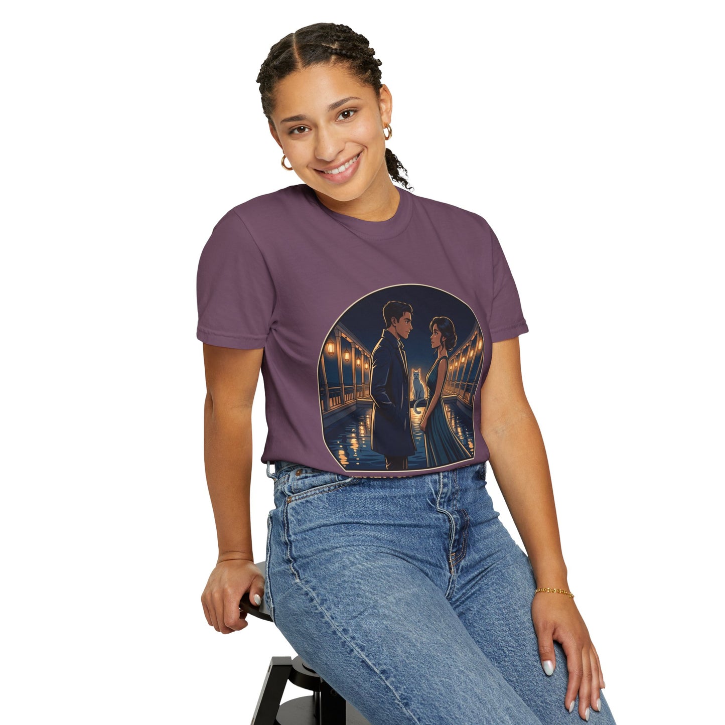 Romantic Night Stroll T-Shirt — "Even in the Quiet... We Shine" Graphic Tee