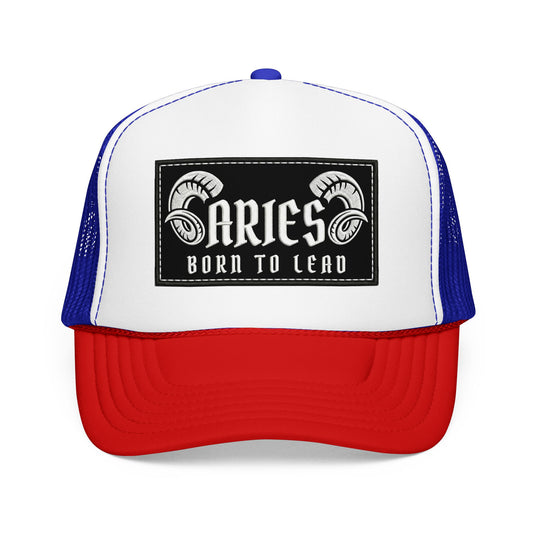 Trucker Hat - Aries 'Born to Lead' Zodiac Cap