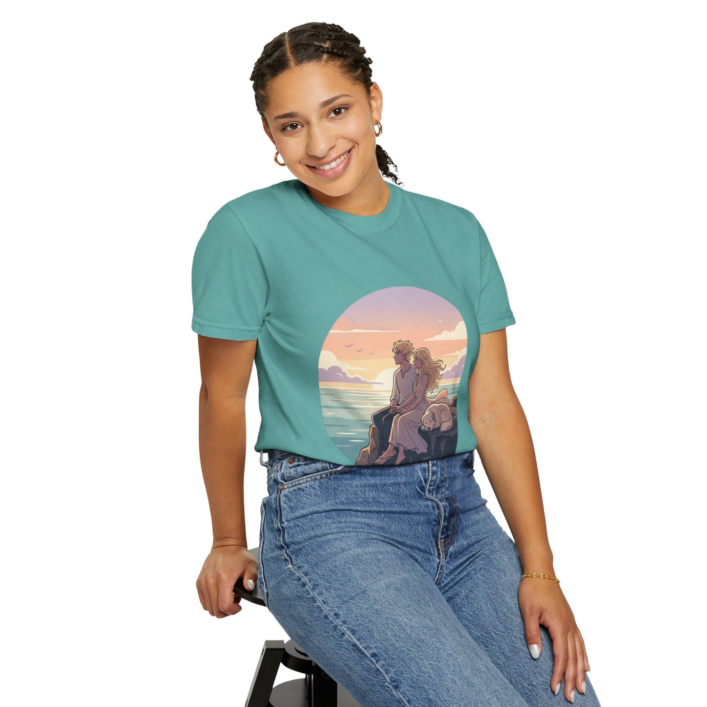 Ocean Sunset Graphic T-Shirt — "The Ocean Already Knows"