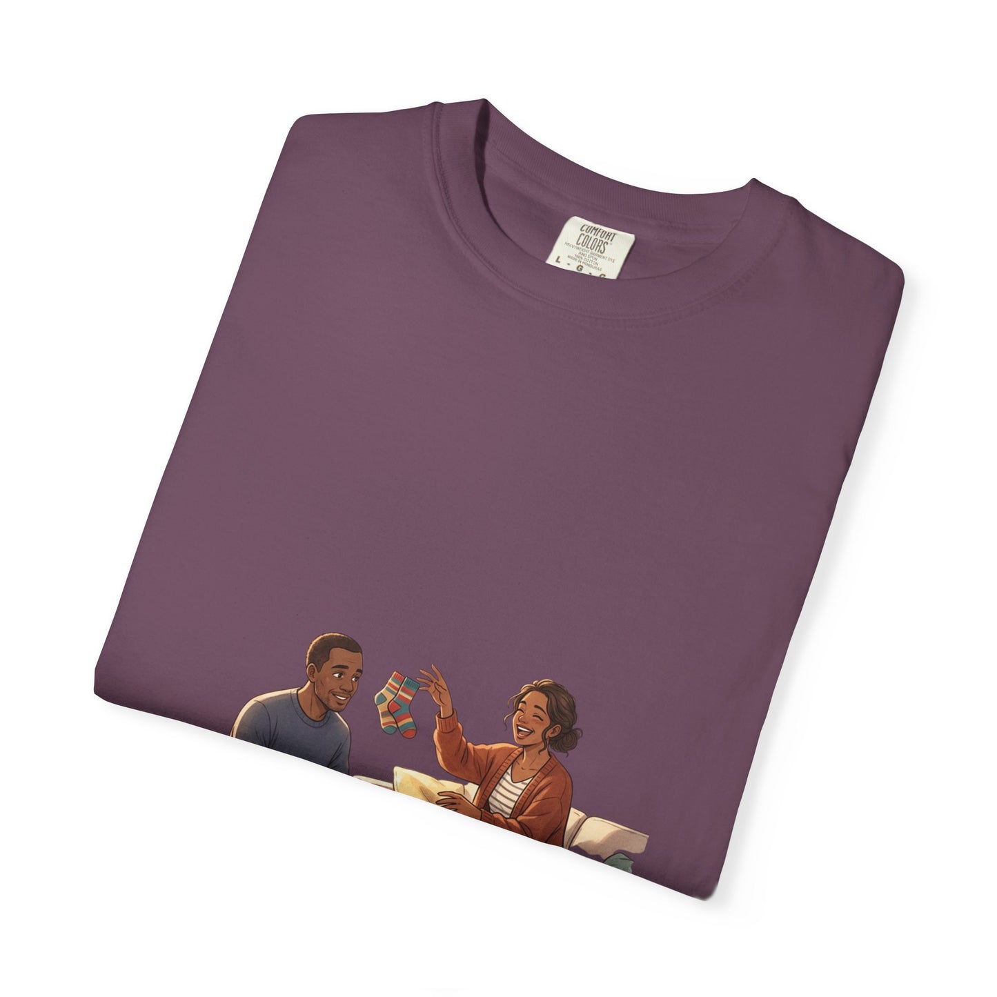 Picnic Cheers T-Shirt — Vintage Couple & Dog Illustration Tee