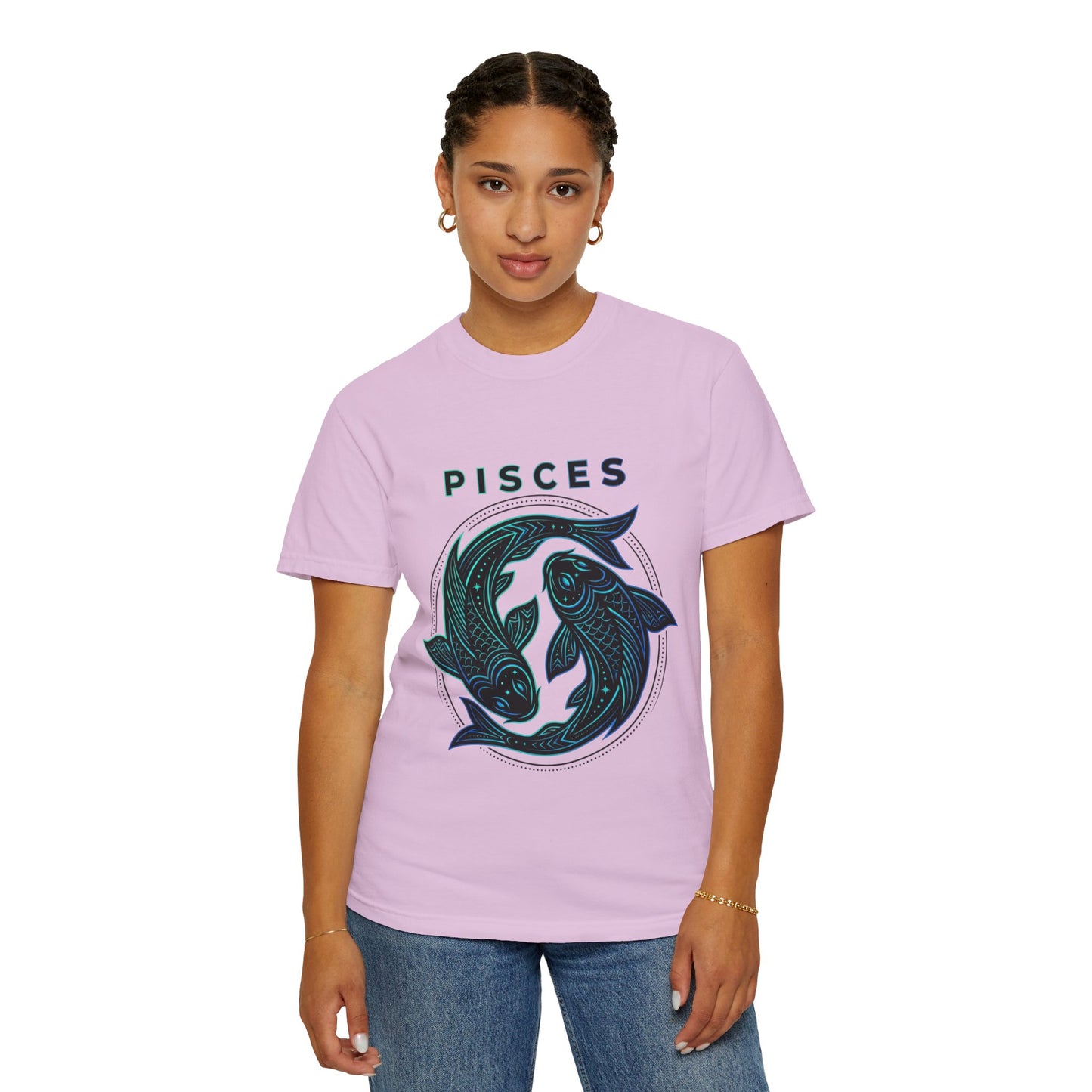 Pisces Zodiac T-Shirt — Artistic Twin Fish Astrology Tee