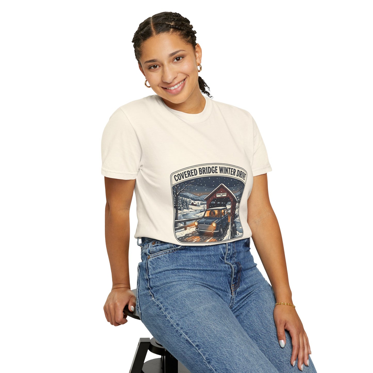 Covered Bridge Winter Drive T-Shirt