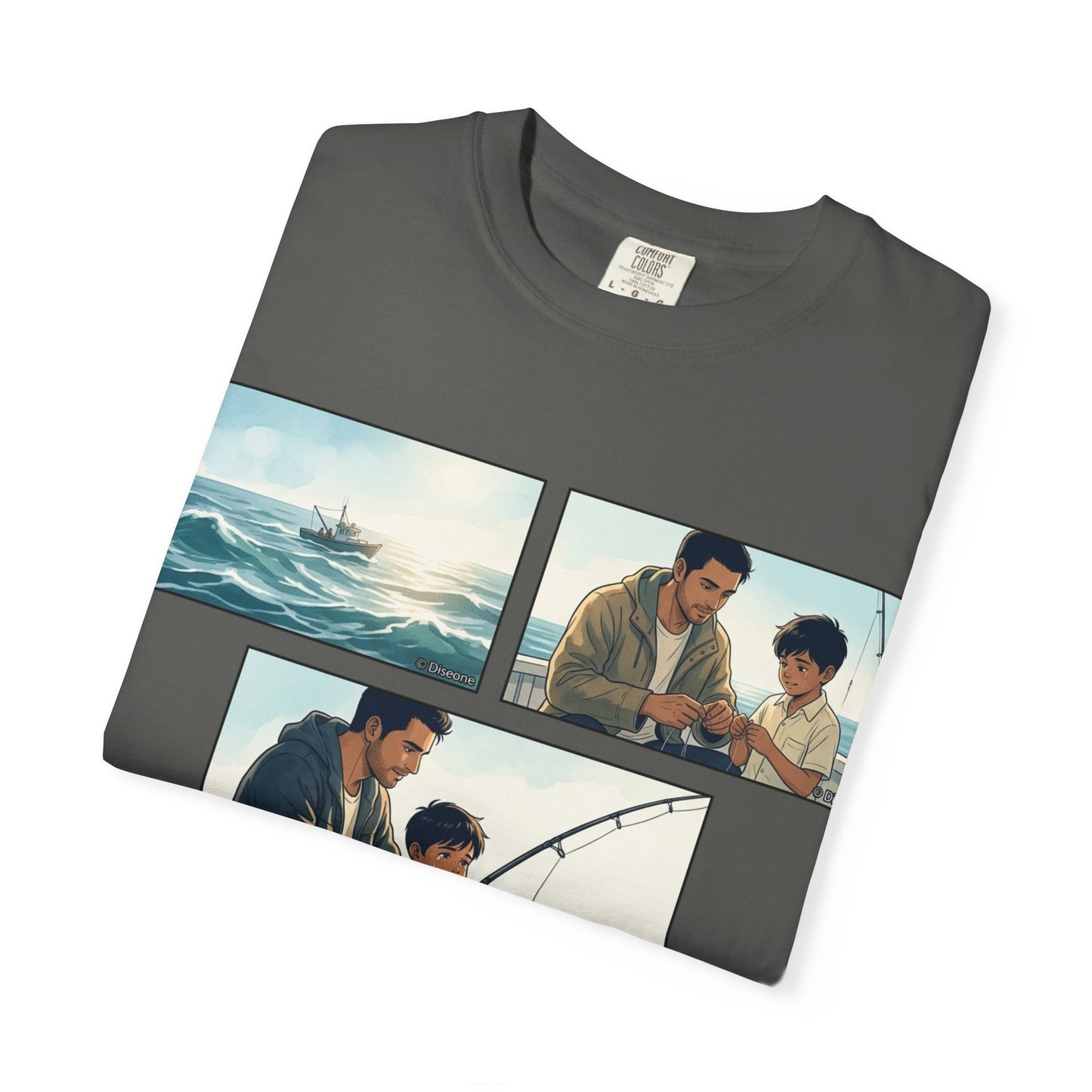 MORNING TIDES” (FATHER & SON EDITION) T-Shirt — Dad & Son Beach Fishing Graphic Tee