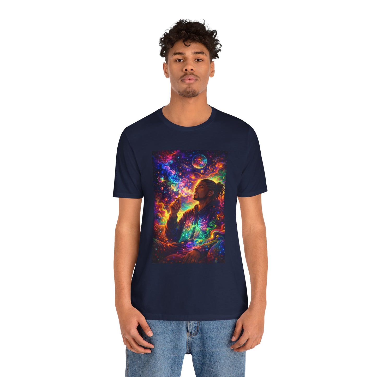 Psychedelic Session T-Shirt — Cosmic Portrait Graphic Tee