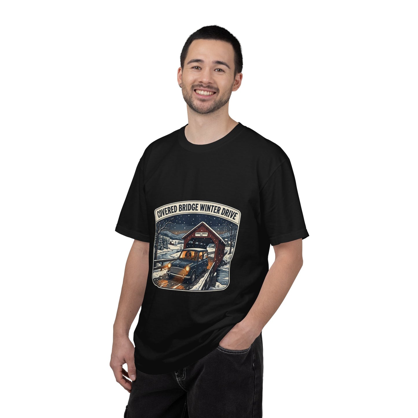 Covered Bridge Winter Drive T-Shirt