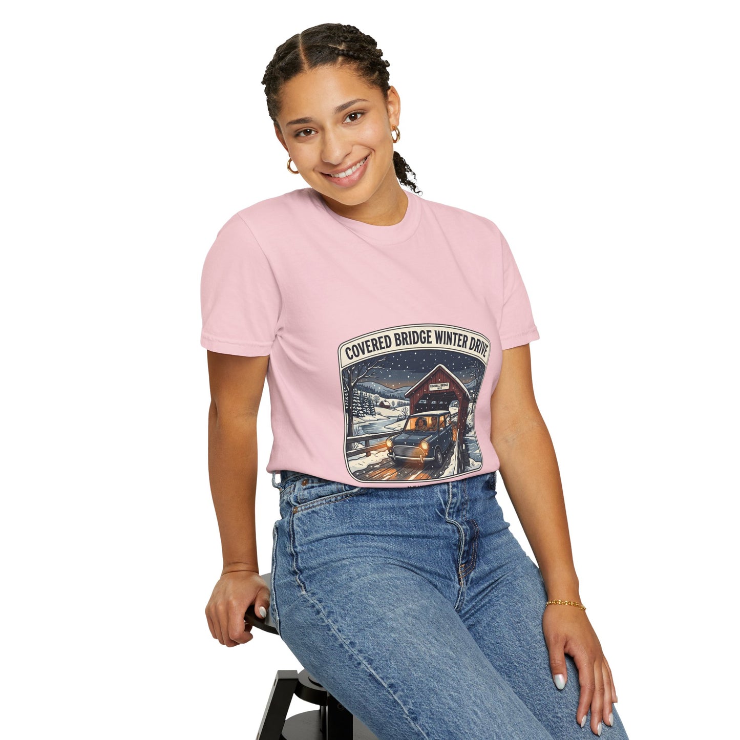 Covered Bridge Winter Drive T-Shirt