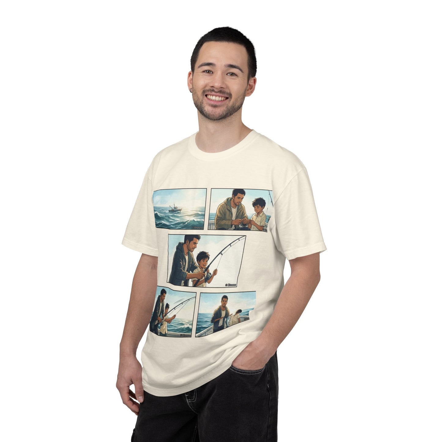 MORNING TIDES” (FATHER & SON EDITION) T-Shirt — Dad & Son Beach Fishing Graphic Tee