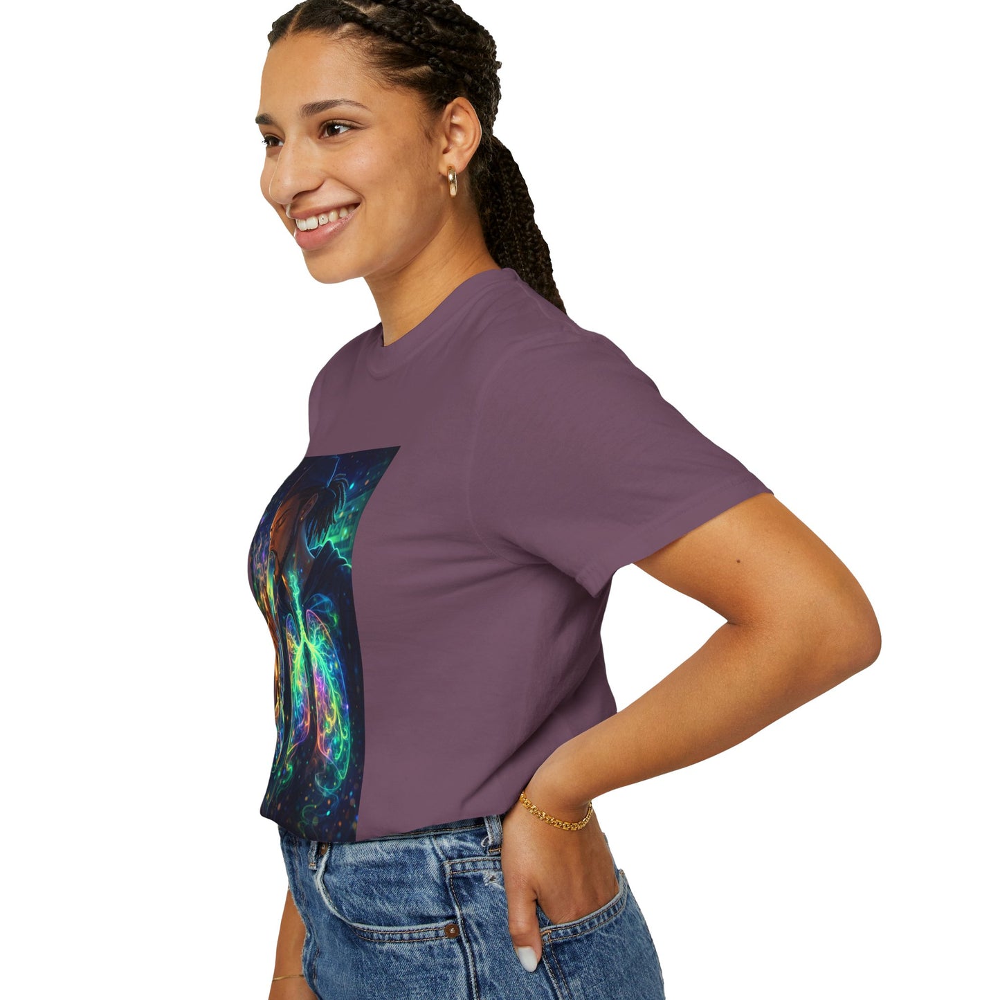Cosmic Lungs T-Shirt — Neon Anatomical Art Tee