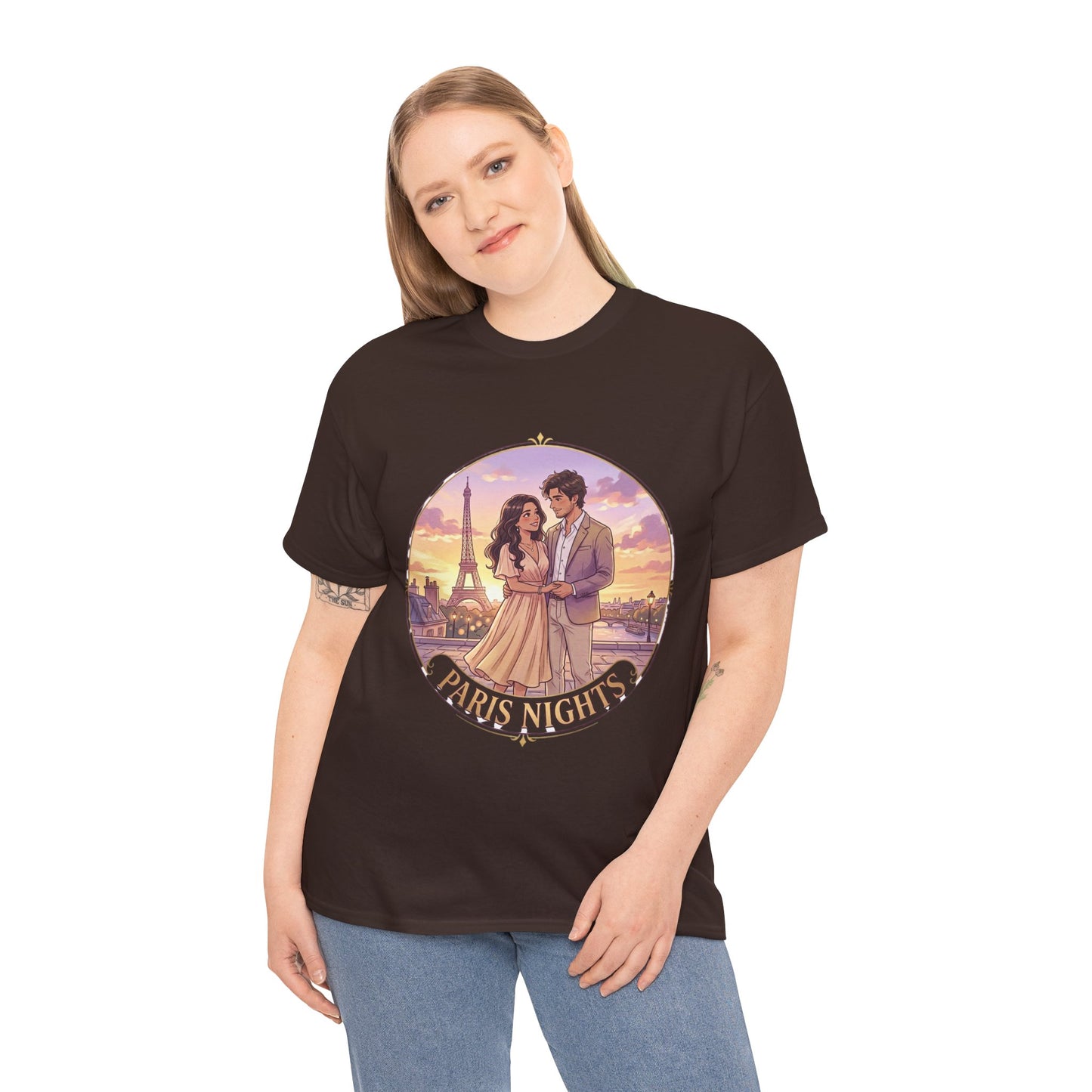 Paris Nights T-Shirt — Romantic Eiffel Tower Couple Tee