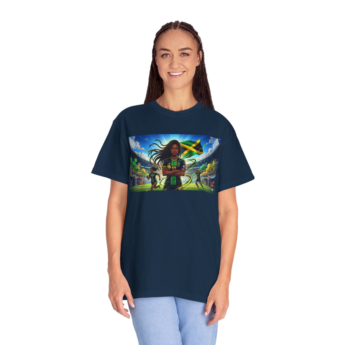 Jamaican Soccer Captain T-Shirt — Rasta Player Stadium Graphic Tee