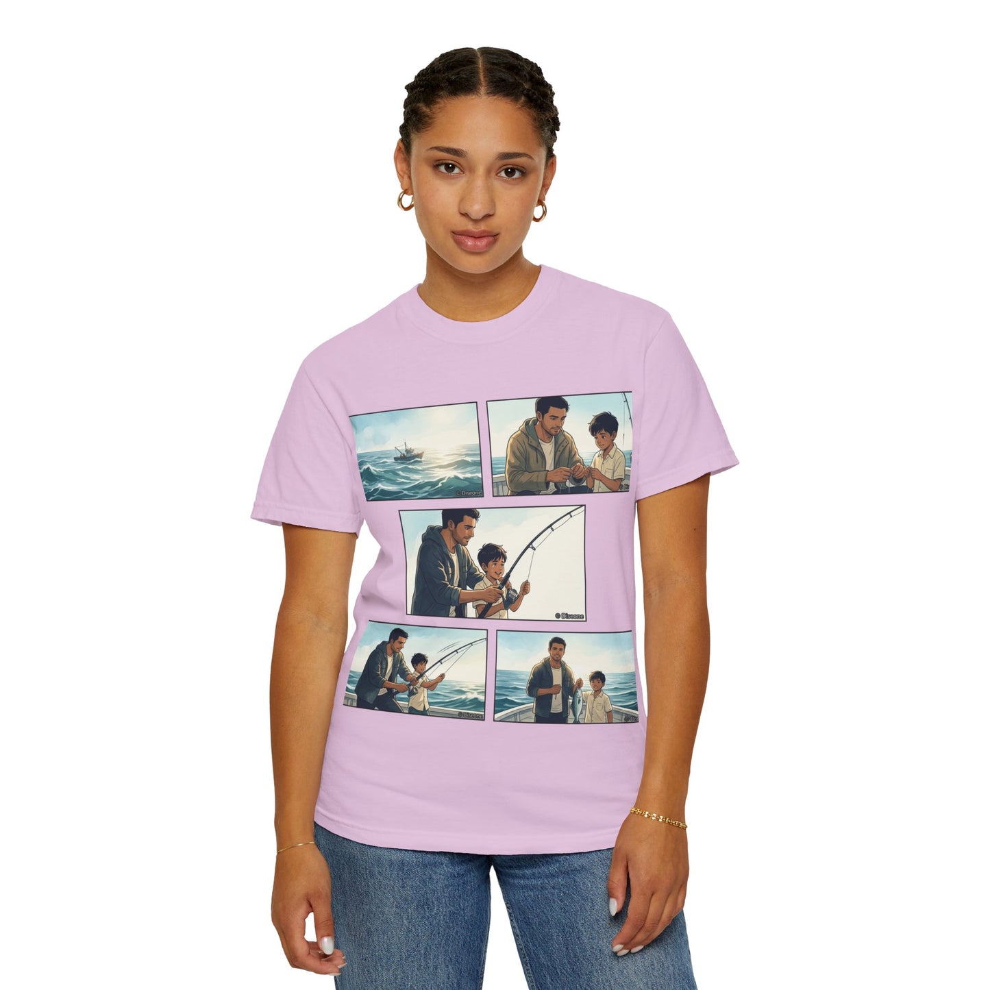 MORNING TIDES” (FATHER & SON EDITION) T-Shirt — Dad & Son Beach Fishing Graphic Tee