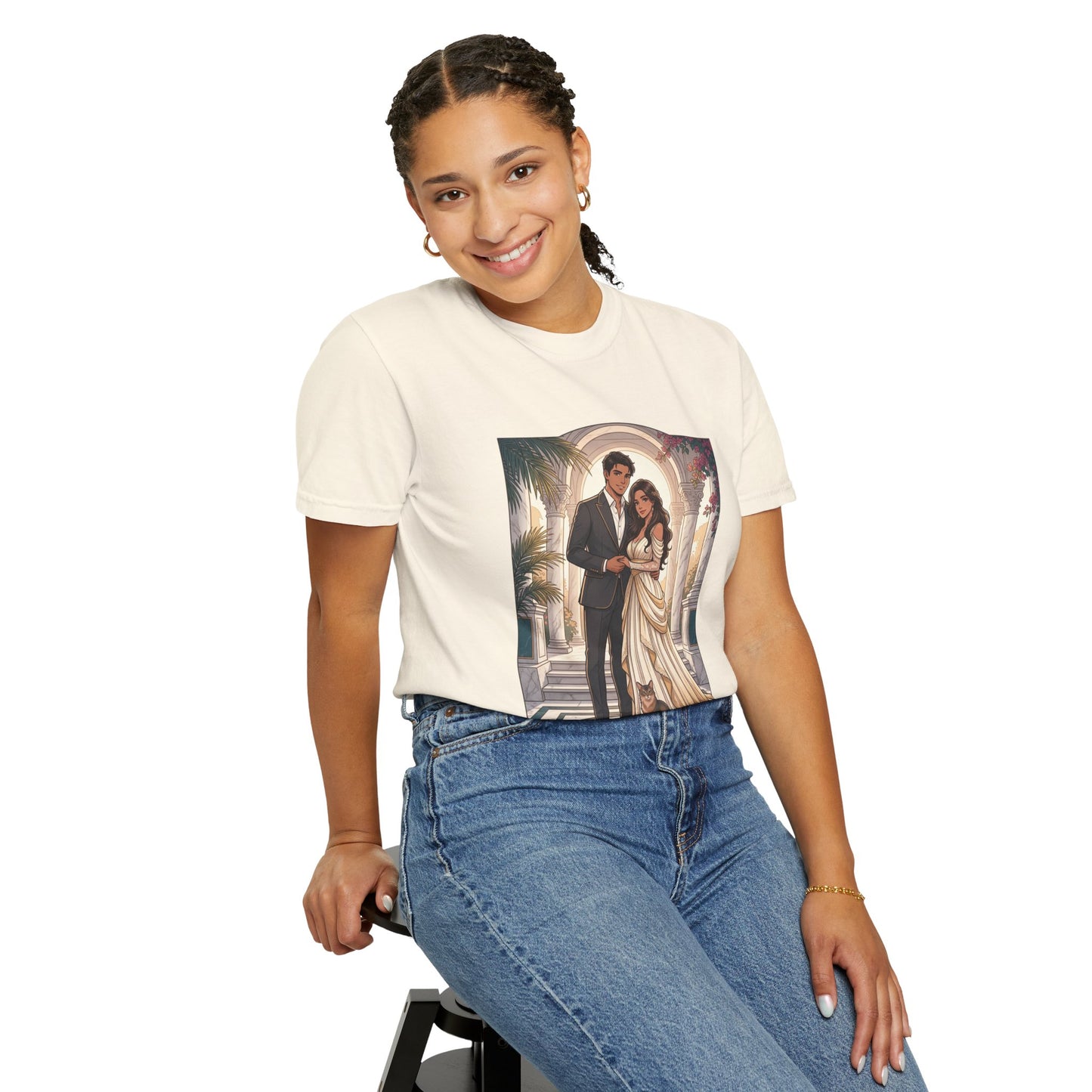 Romantic Vintage Wedding Portrait T-Shirt — "In Every Lifetime, I'd Find You"
