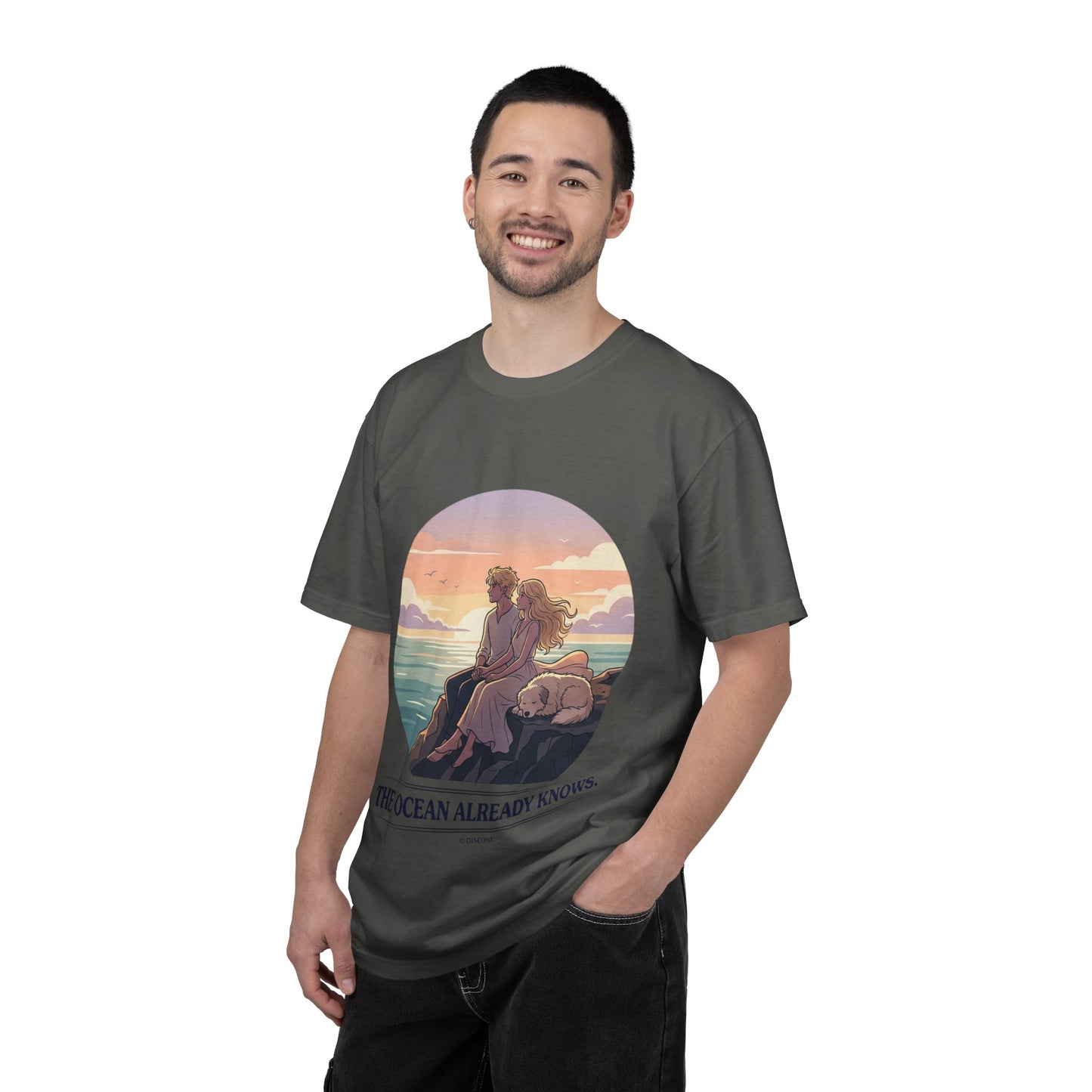 Ocean Sunset Graphic T-Shirt — "The Ocean Already Knows"