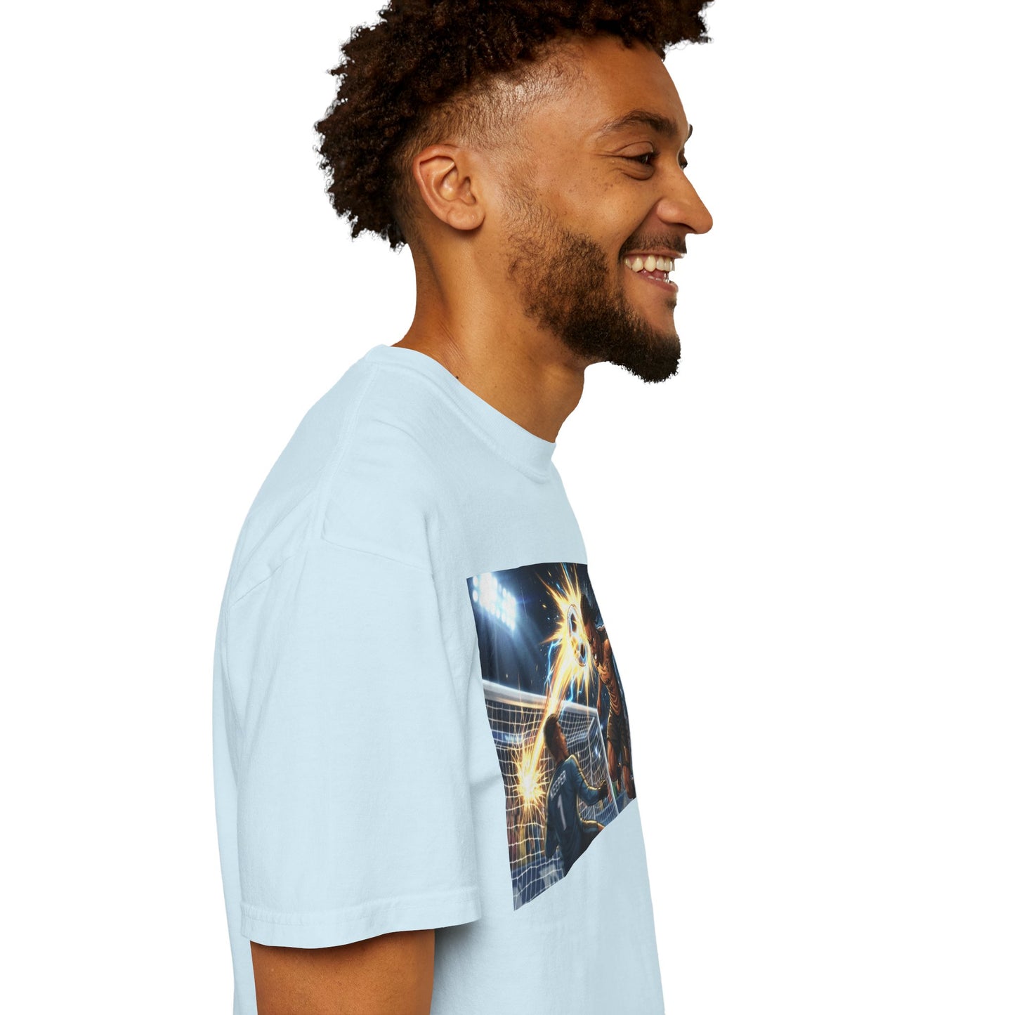 Soccer Goal Explosion T-Shirt — Action-Packed Football Graphic Tee