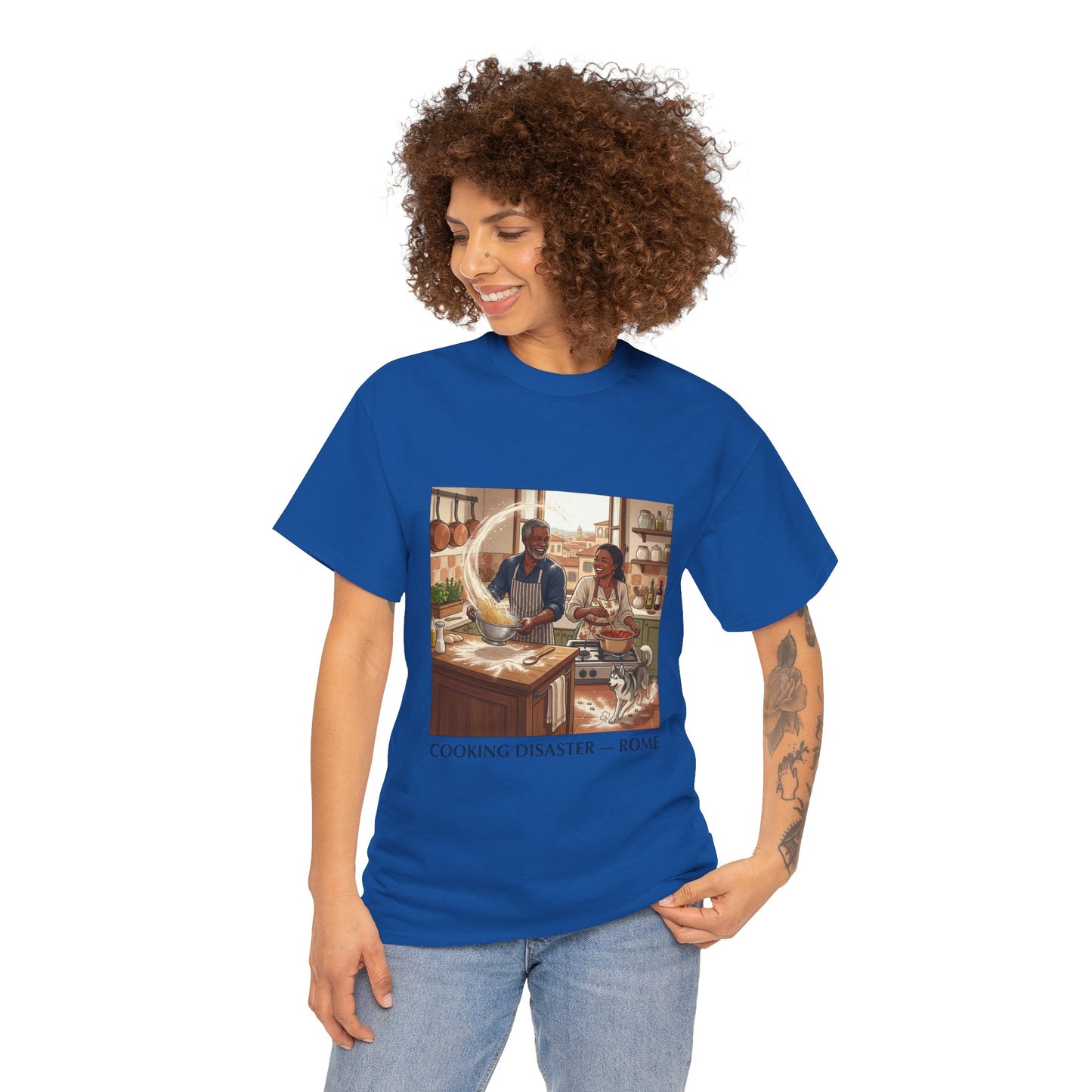 T-Shirt — 'Cooking Disaster — Rome' Illustrated Cooking Tee