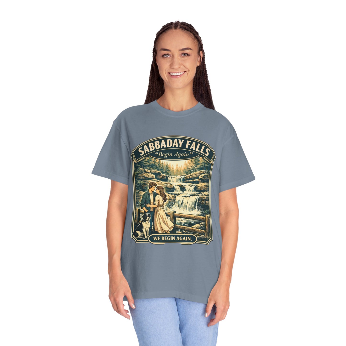 Sabbaday Falls 'We Begin Again' Vintage Nature T-Shirt