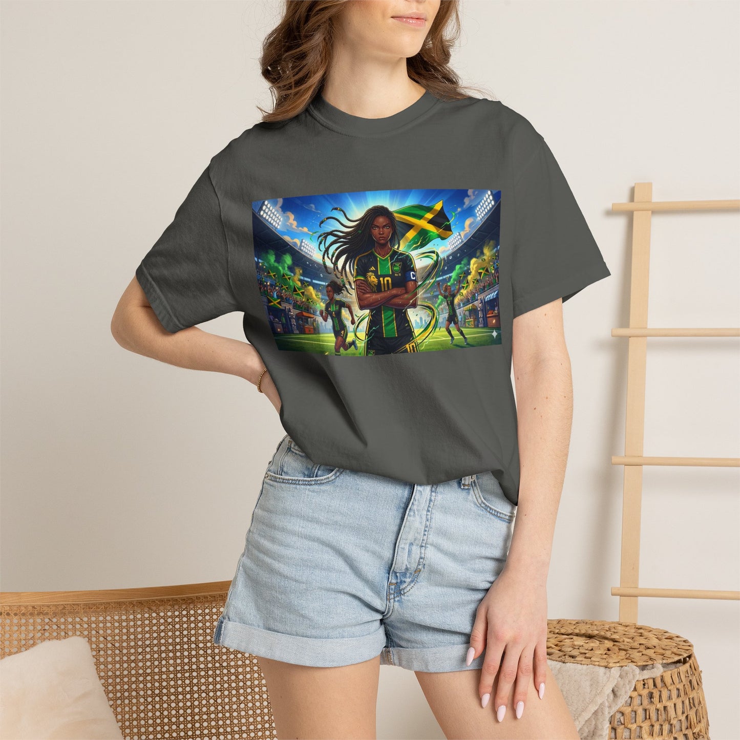 Jamaican Soccer Captain T-Shirt — Rasta Player Stadium Graphic Tee