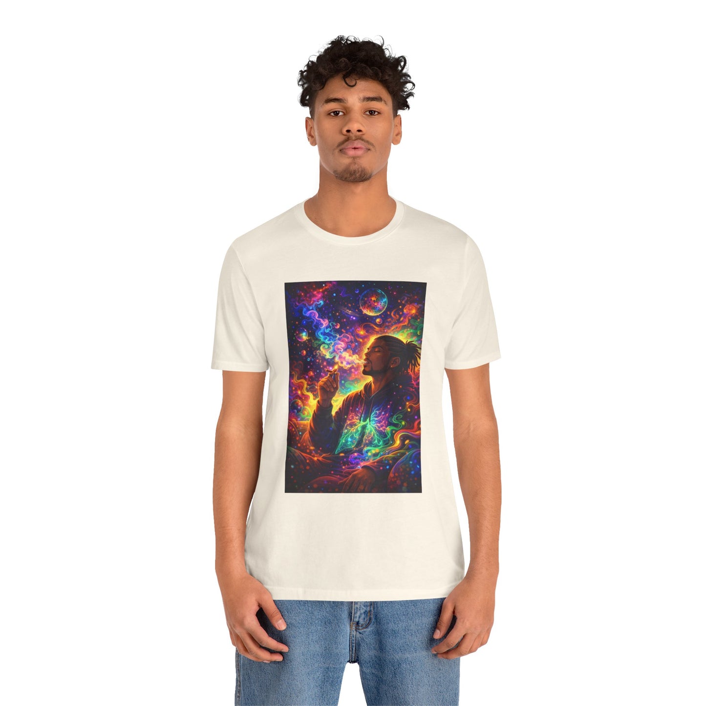 Psychedelic Session T-Shirt — Cosmic Portrait Graphic Tee