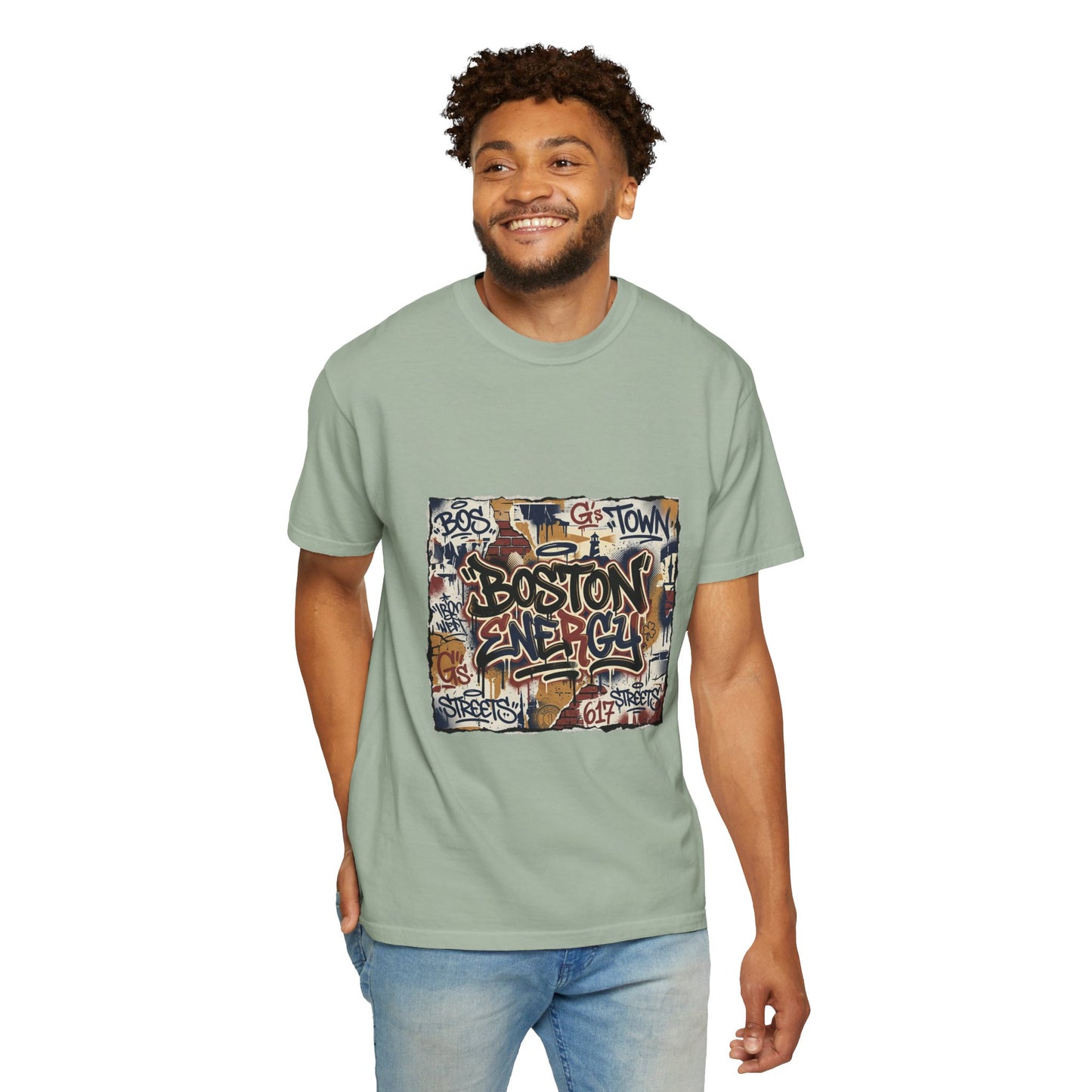 Boston Graffiti Tee — Urban Street Art T‑Shirt