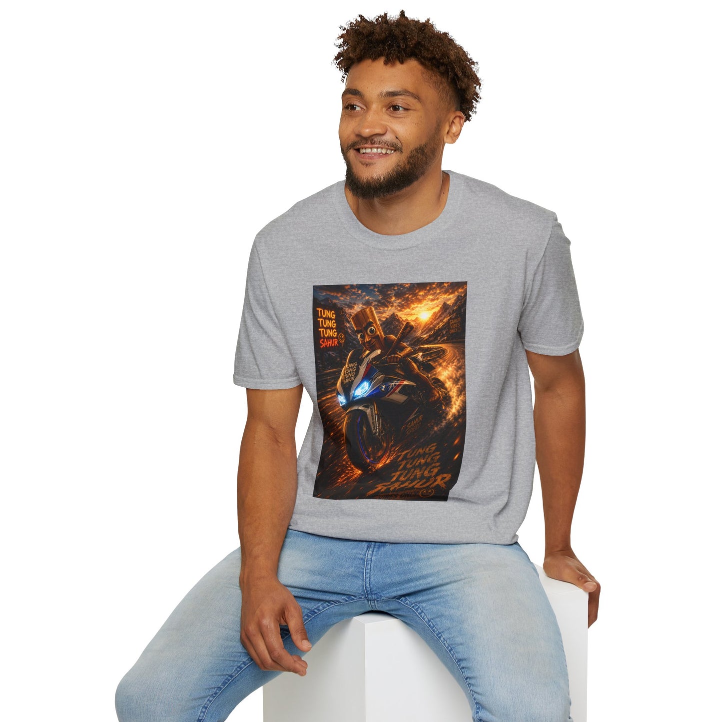 Tung Tung Tung Sahur 2 Wheels On Steel & Fire T-Shirt — "Time To Turn The Tide" Tee