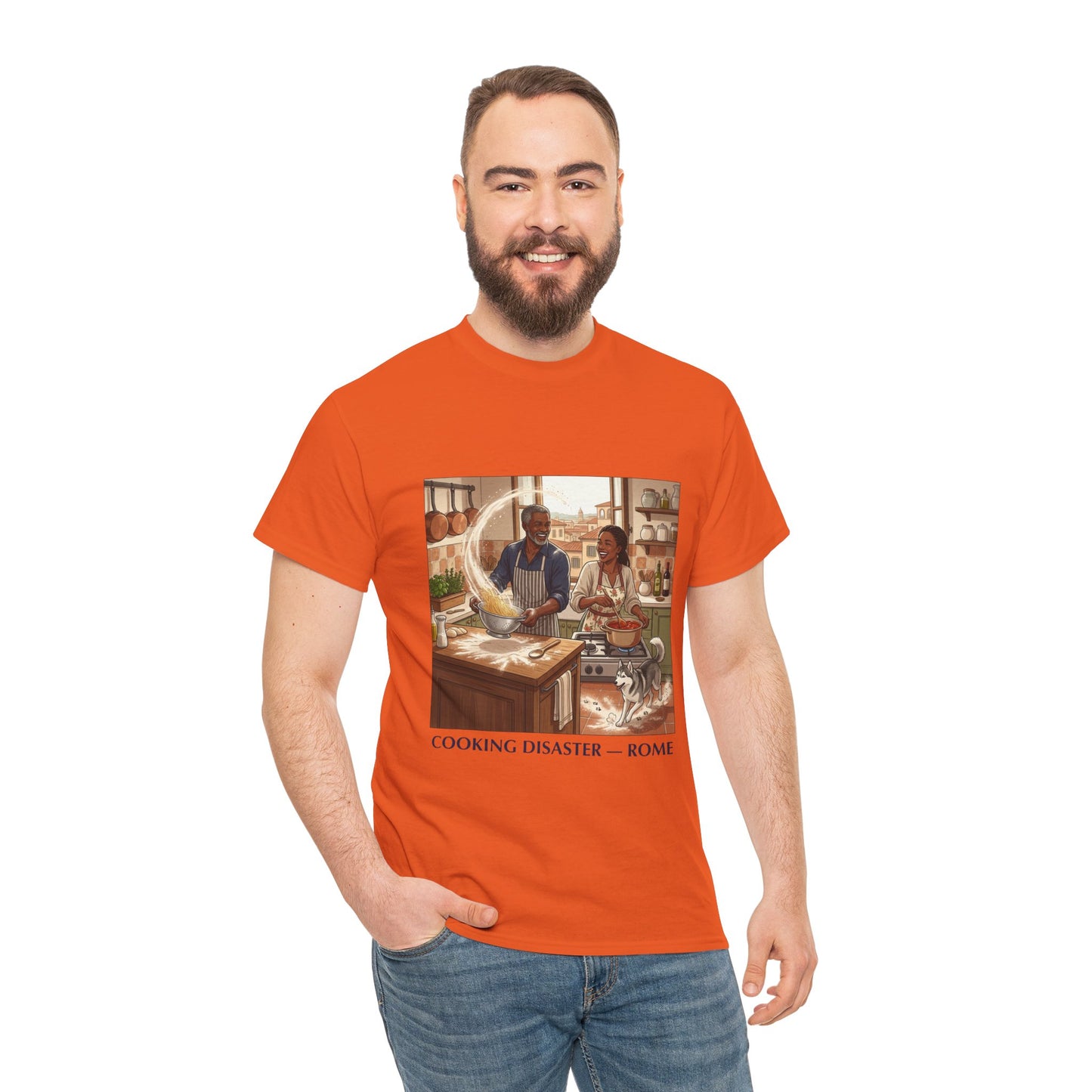T-Shirt — 'Cooking Disaster — Rome' Illustrated Cooking Tee