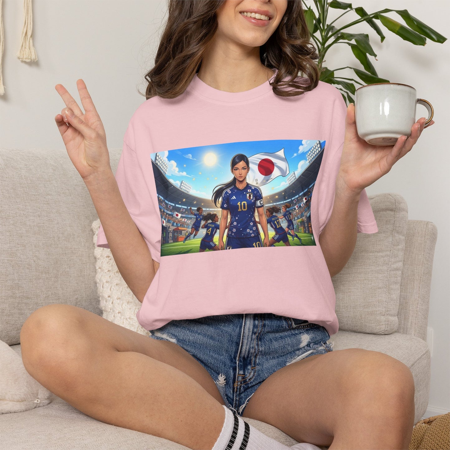 Soccer Player Japan T-Shirt — Japan Flag Soccer Fan Tee