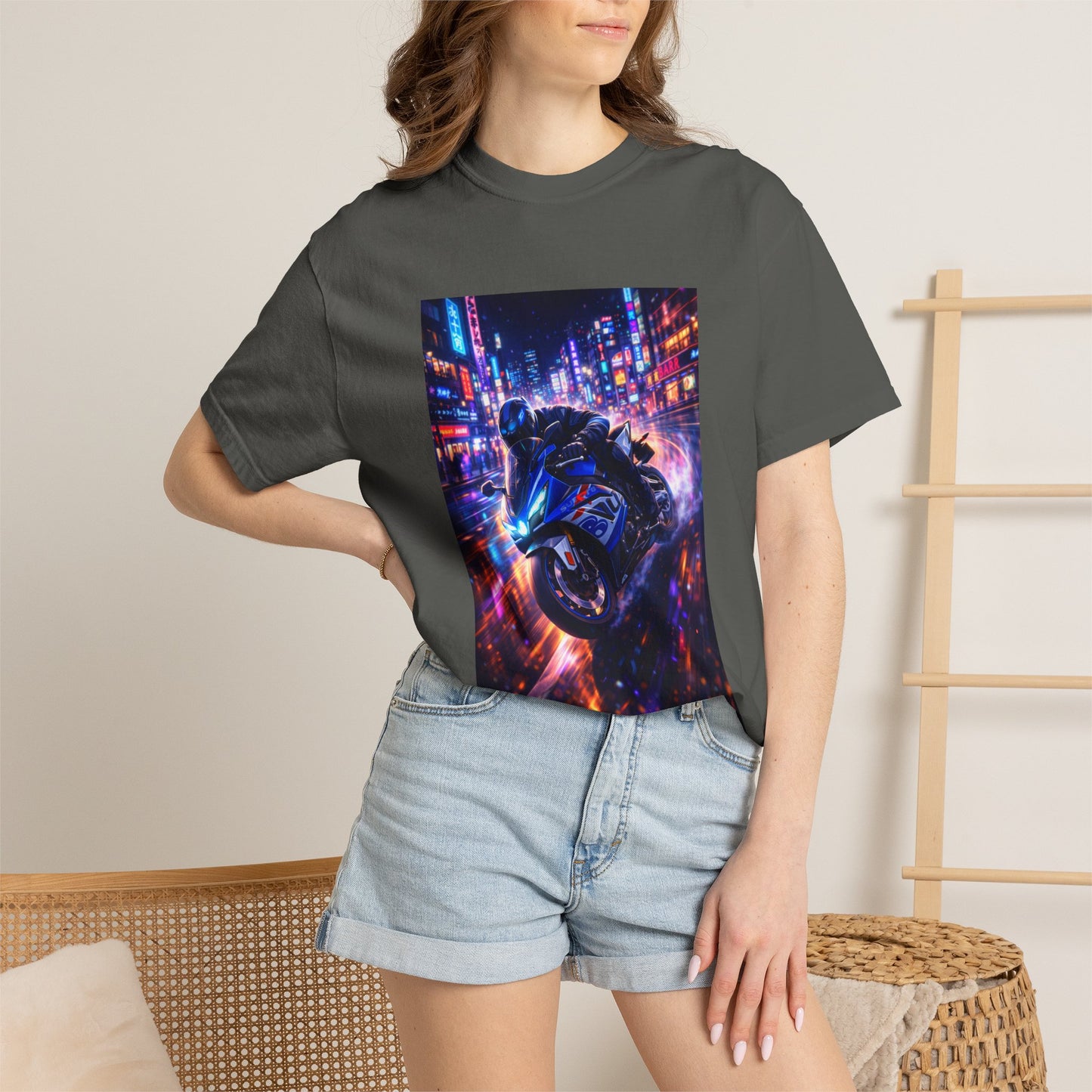 Suzuki GSX-R1000-NEON NIGHT RUN -  T-Shirt — Neon Night Rider Graphic Tee