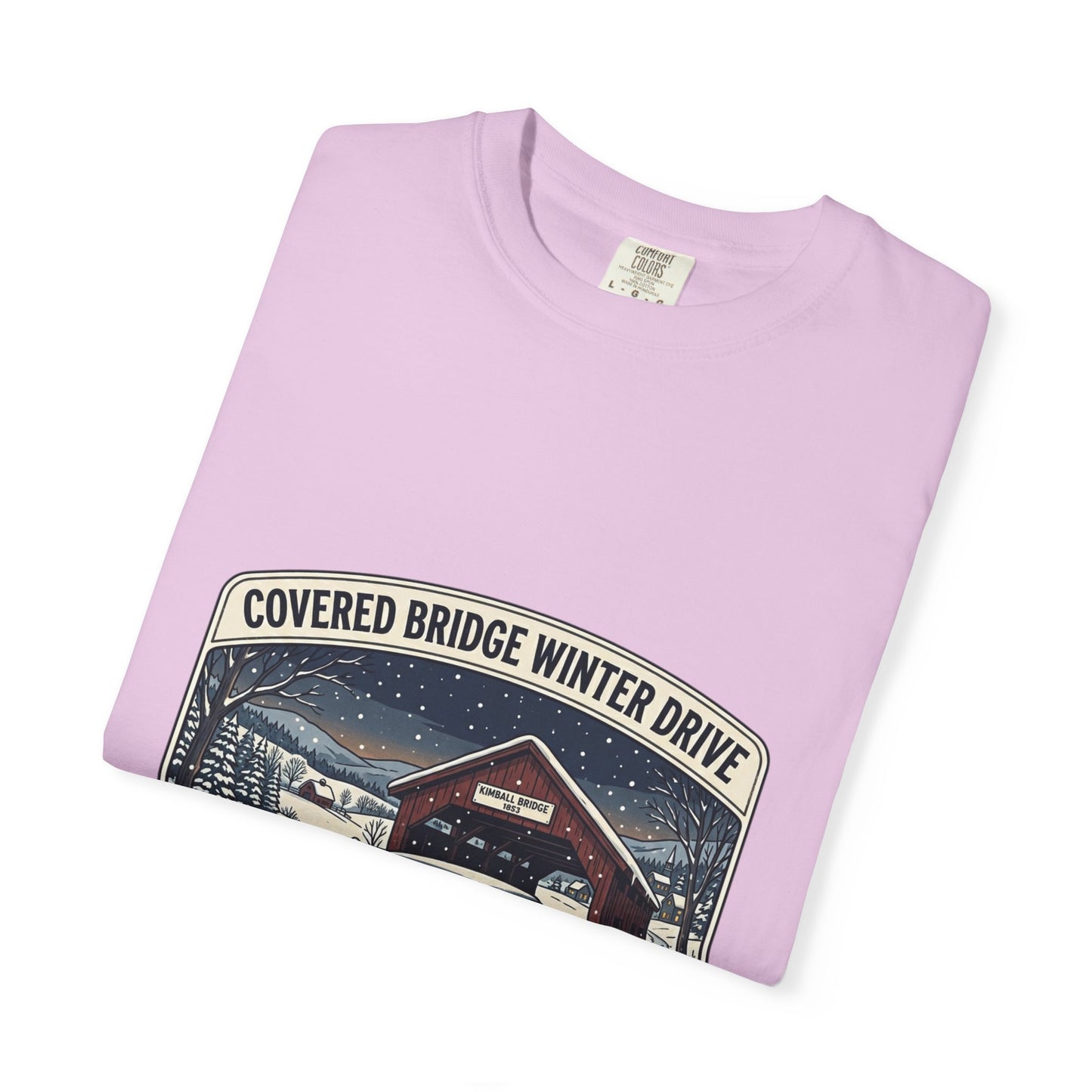 Covered Bridge Winter Drive T-Shirt