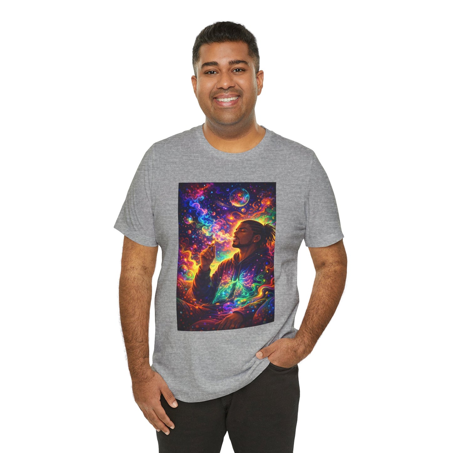 Psychedelic Session T-Shirt — Cosmic Portrait Graphic Tee
