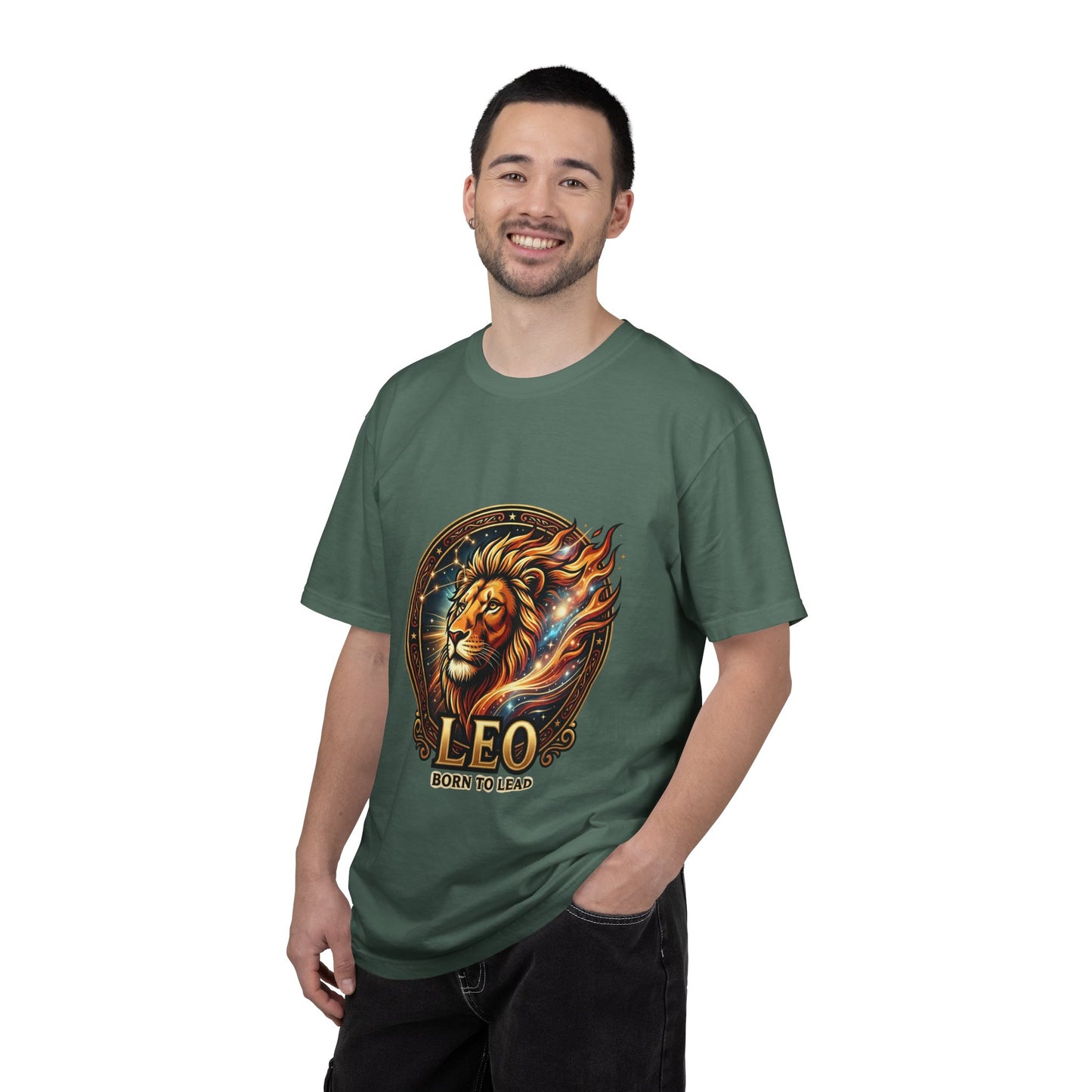 Leo 'Born to Lead' T-Shirt — Bold Zodiac Lion Graphic Tee