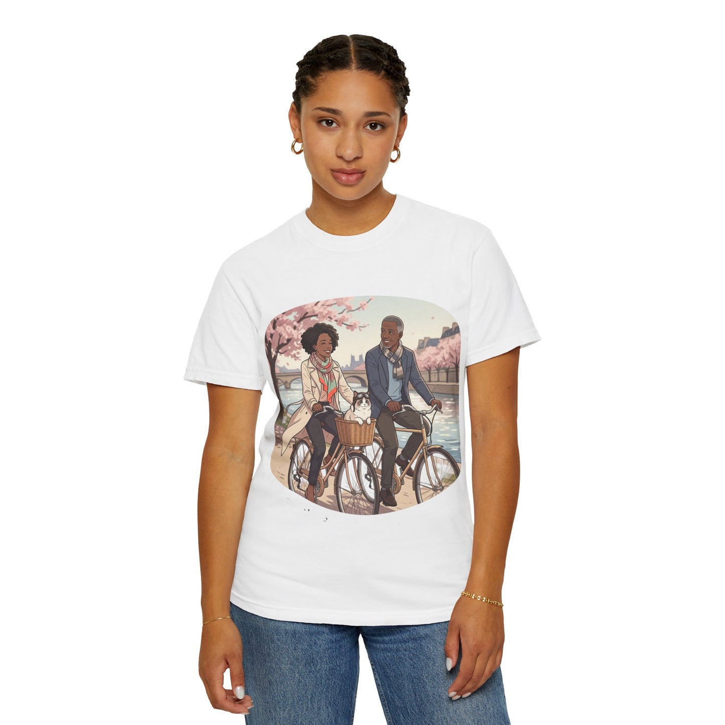 Couples Cherry Blossom Bike Ride T-Shirt
