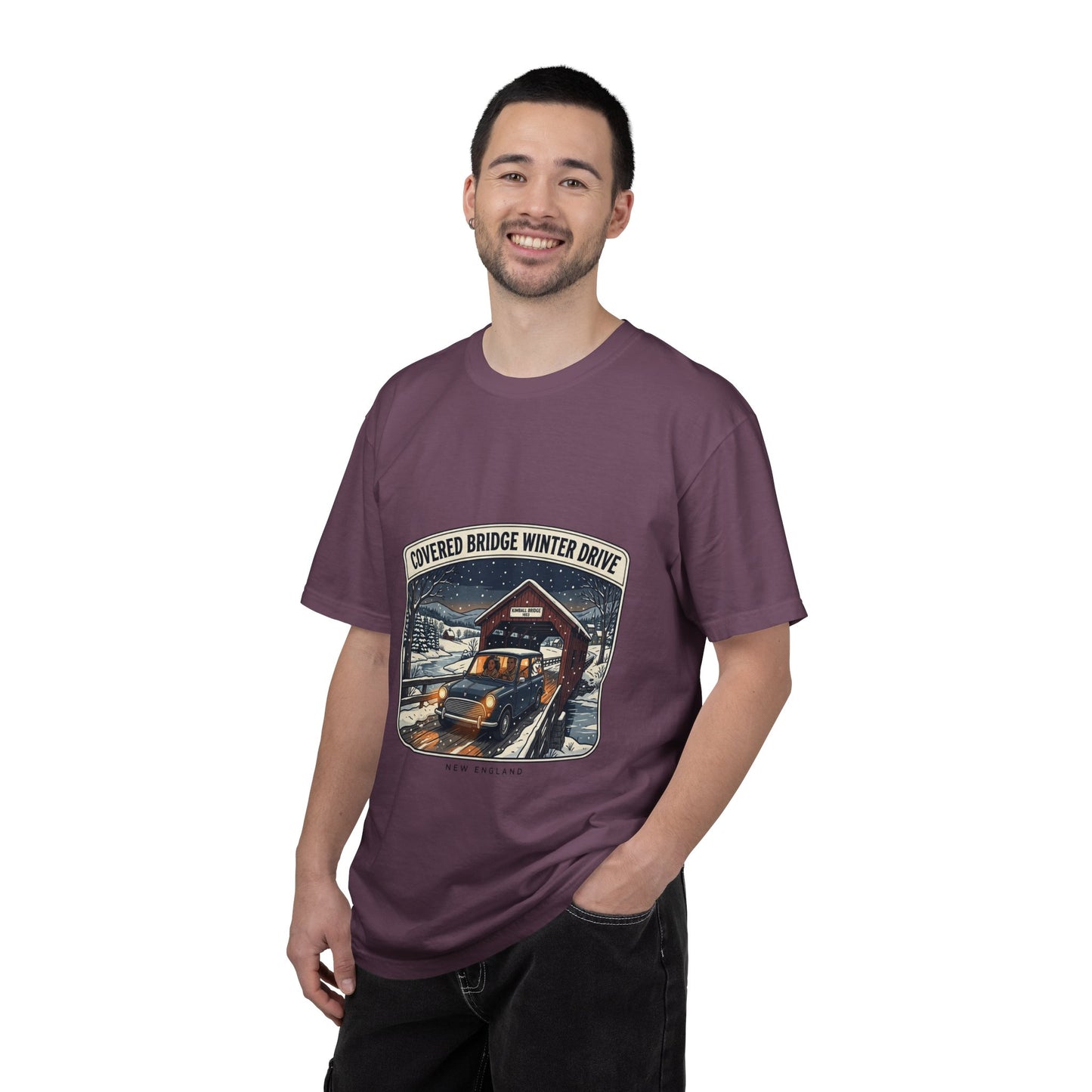 Covered Bridge Winter Drive T-Shirt