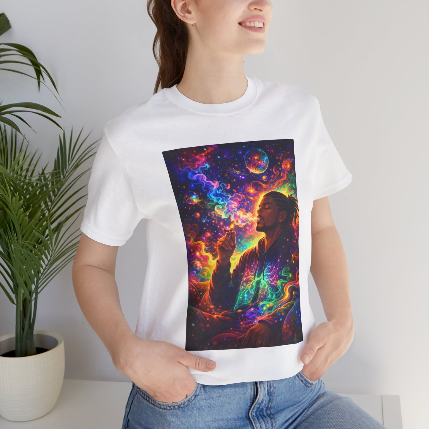 Psychedelic Session T-Shirt — Cosmic Portrait Graphic Tee