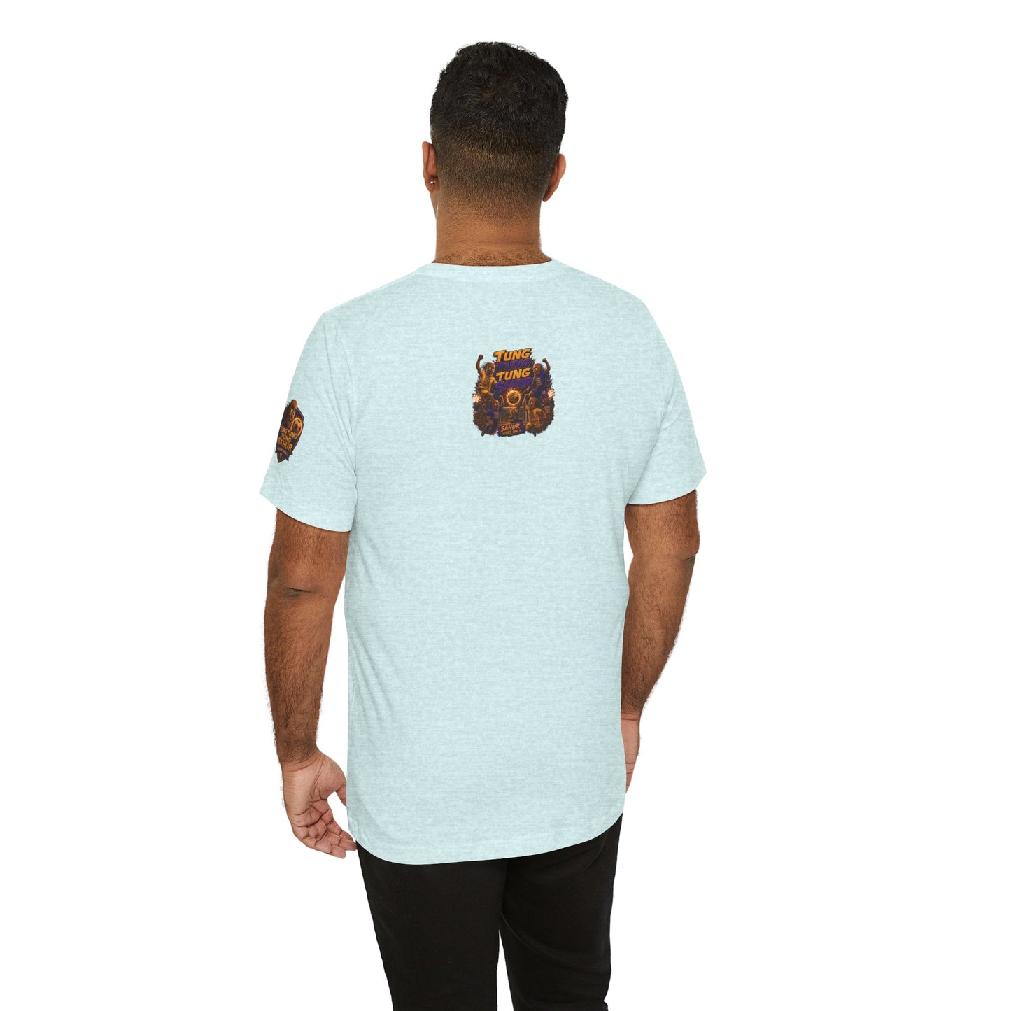 Tung Tung Tung Sahur Header Goal Soccer Action Graphic Tee — Team Court Night Design