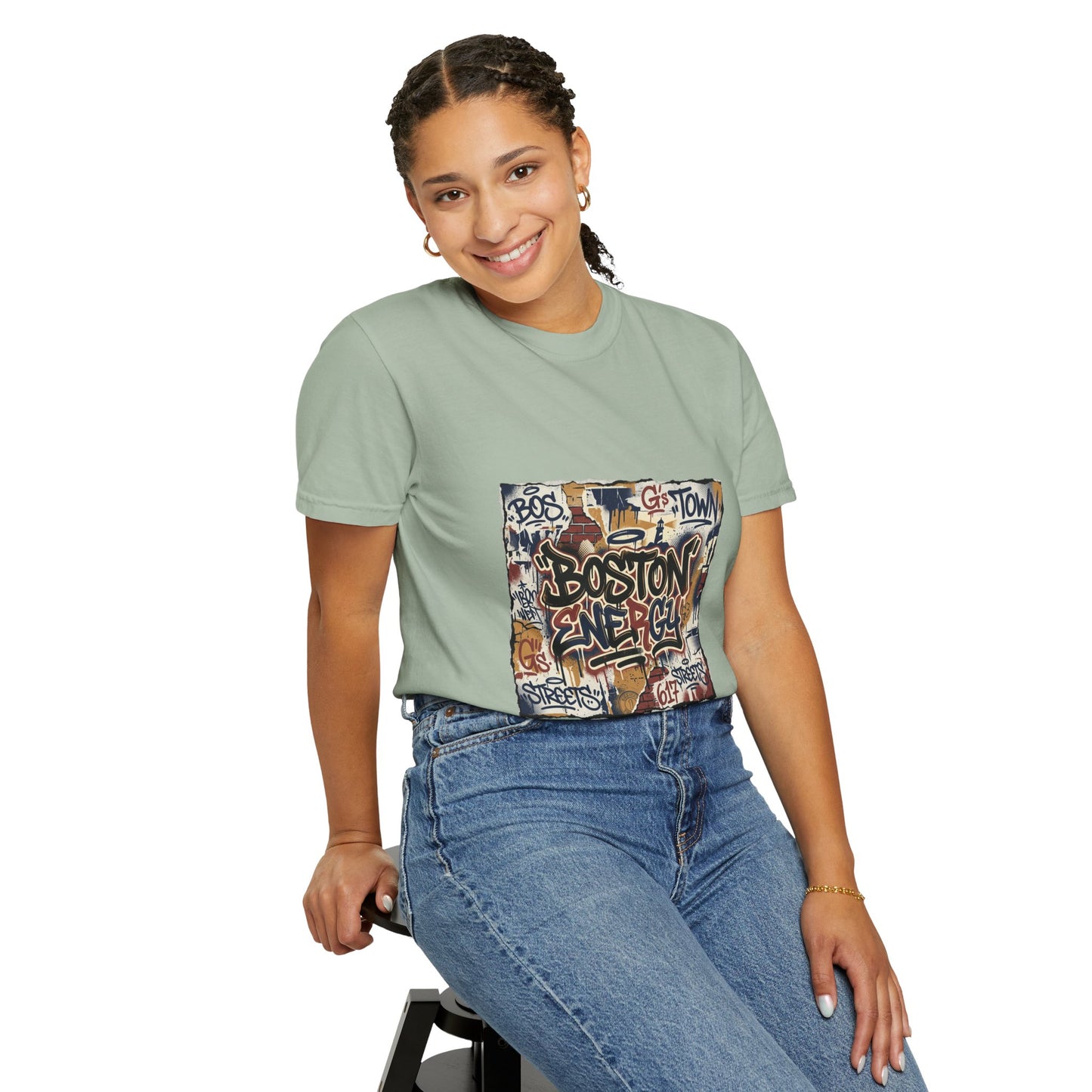 Boston Graffiti Tee — Urban Street Art T‑Shirt