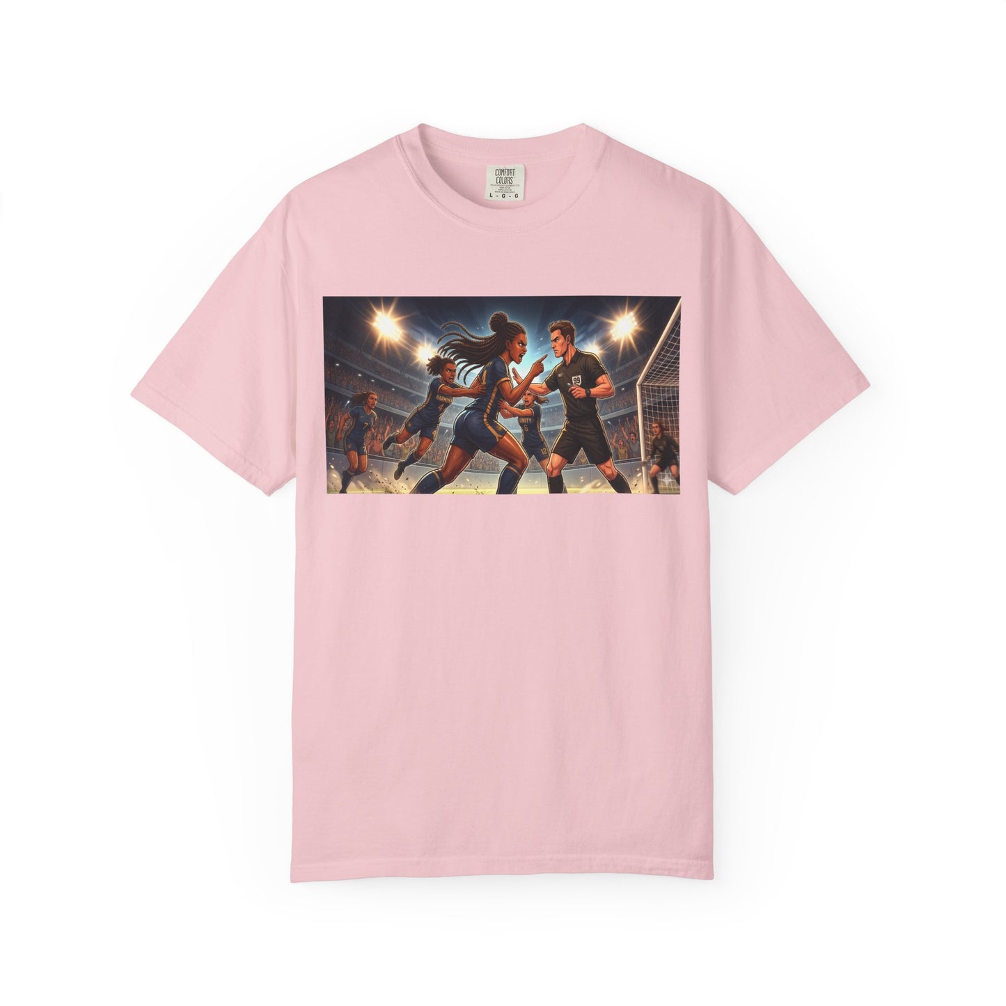Soccer Arguing With Referee T-Shirt — Vintage Stadium Action Graphic Tee