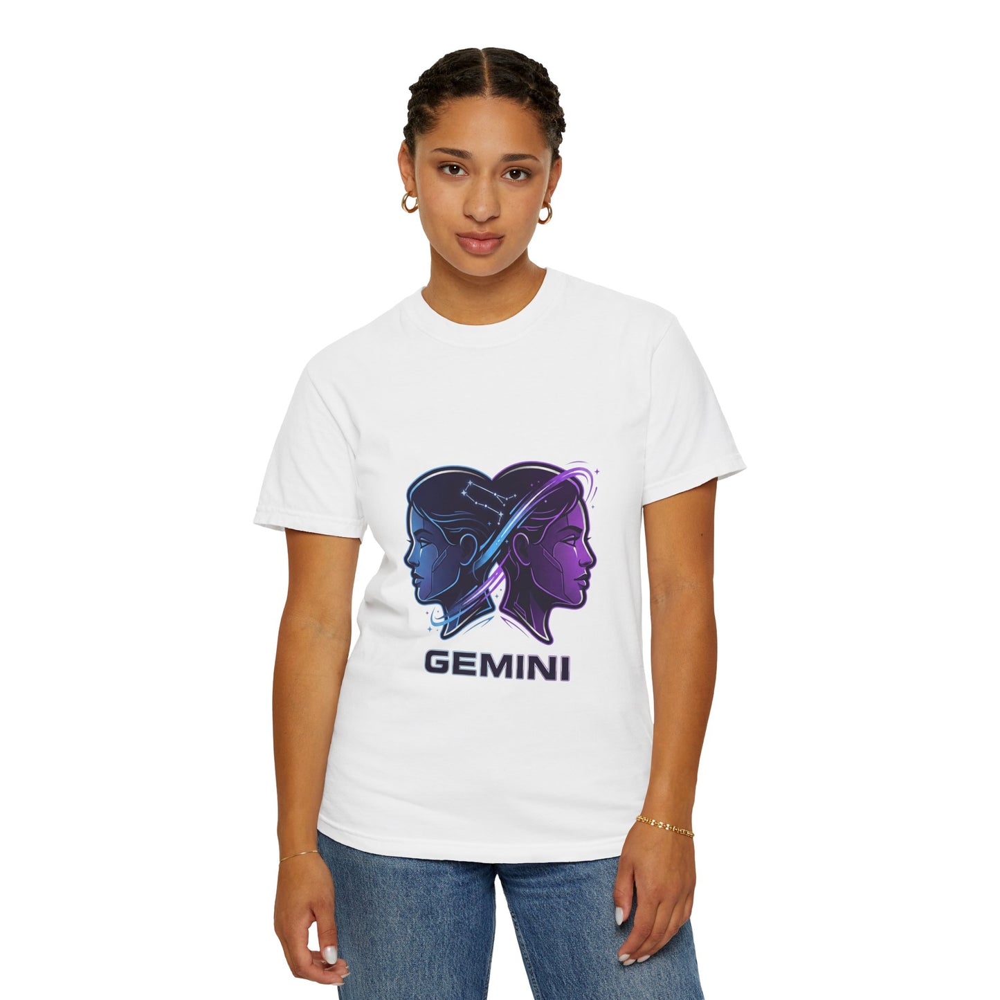 Gemini Zodiac T‑Shirt — Dual Faces Astrology Tee
