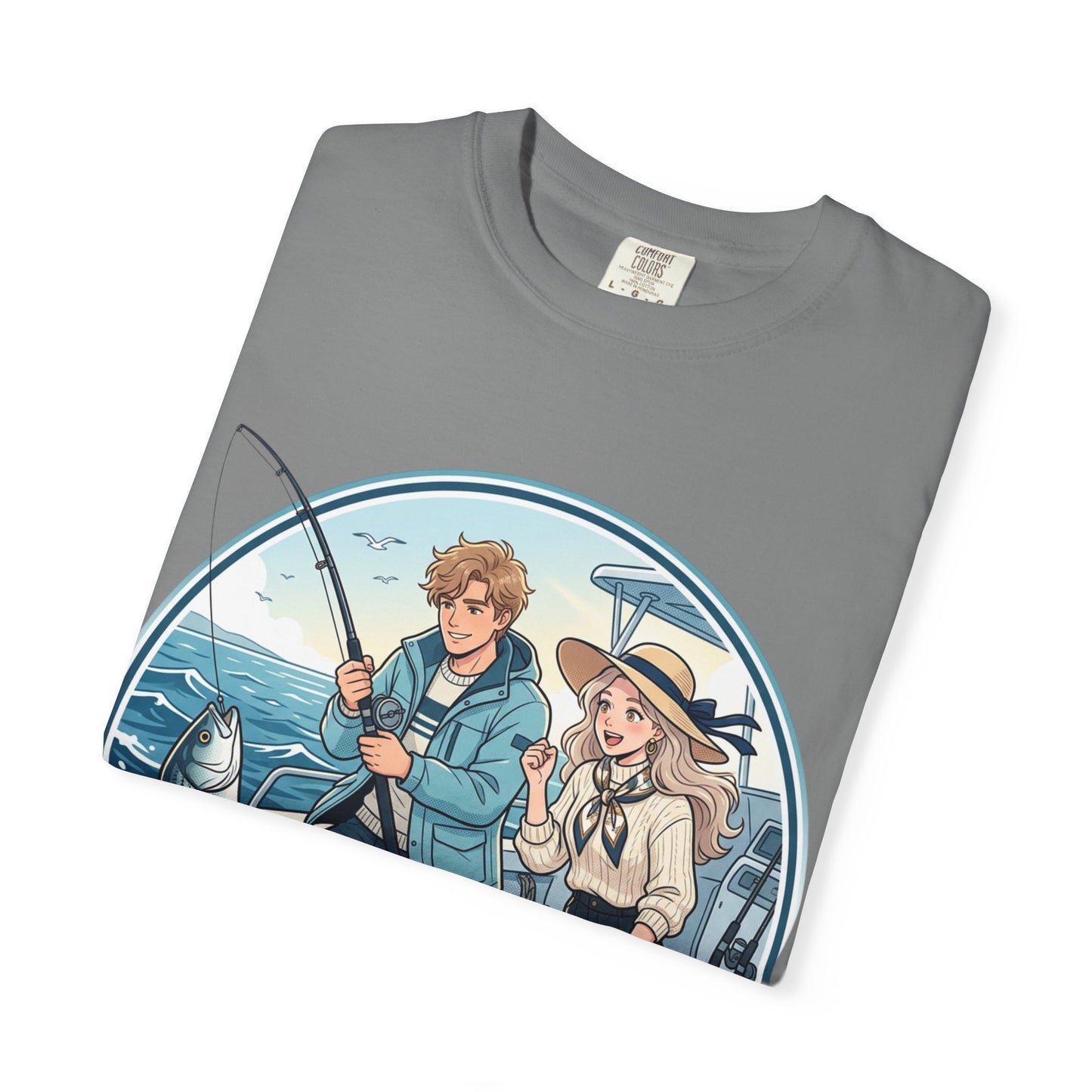 Reel Love Fishing T-Shirt — Cute Couple Anglers Graphic Tee