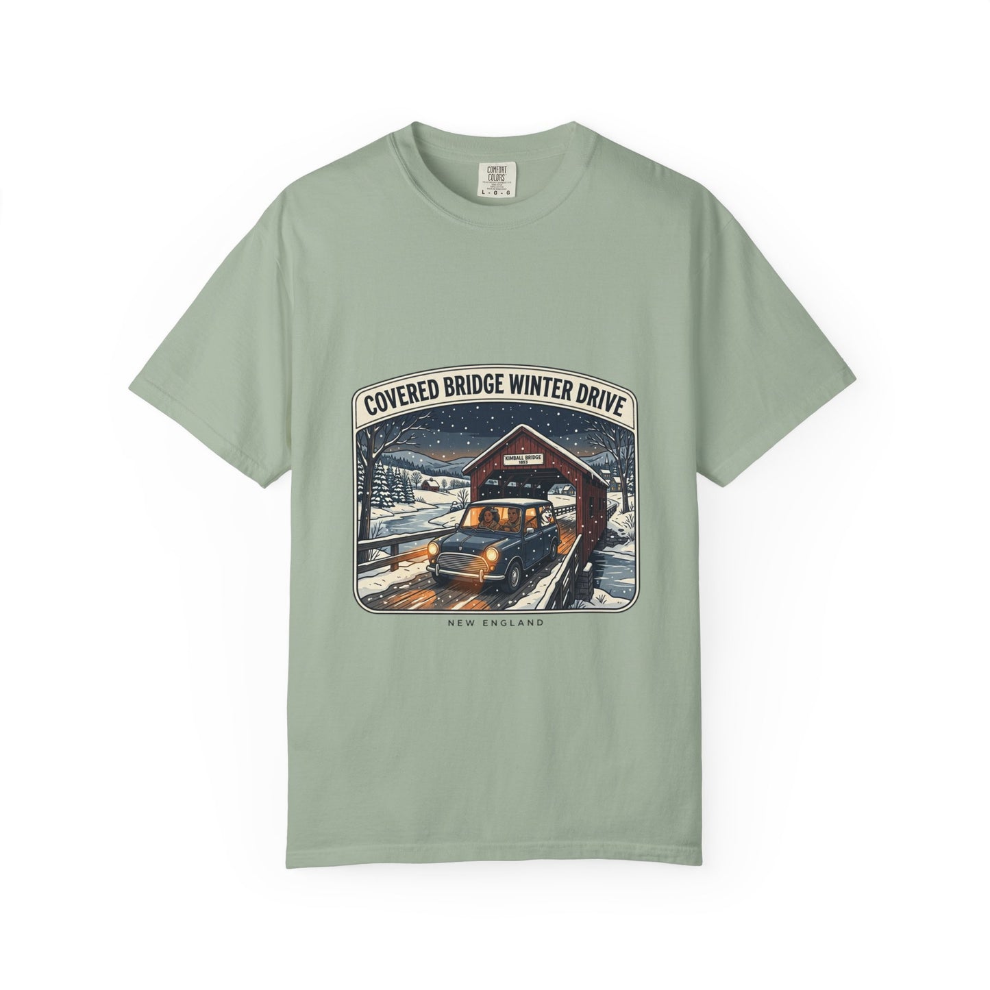 Covered Bridge Winter Drive T-Shirt